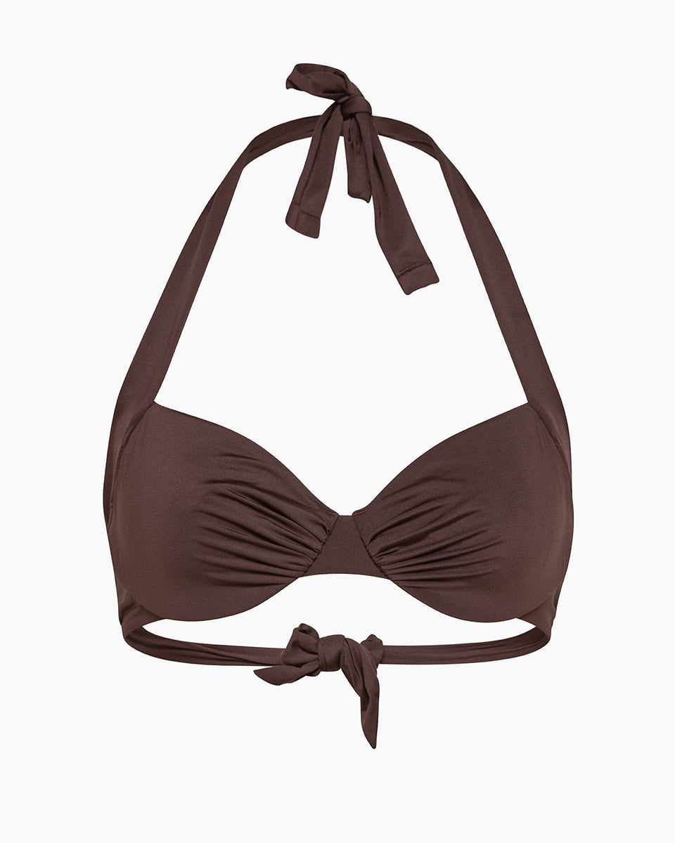 Giamaica brown underwire bra, Women's swimwear