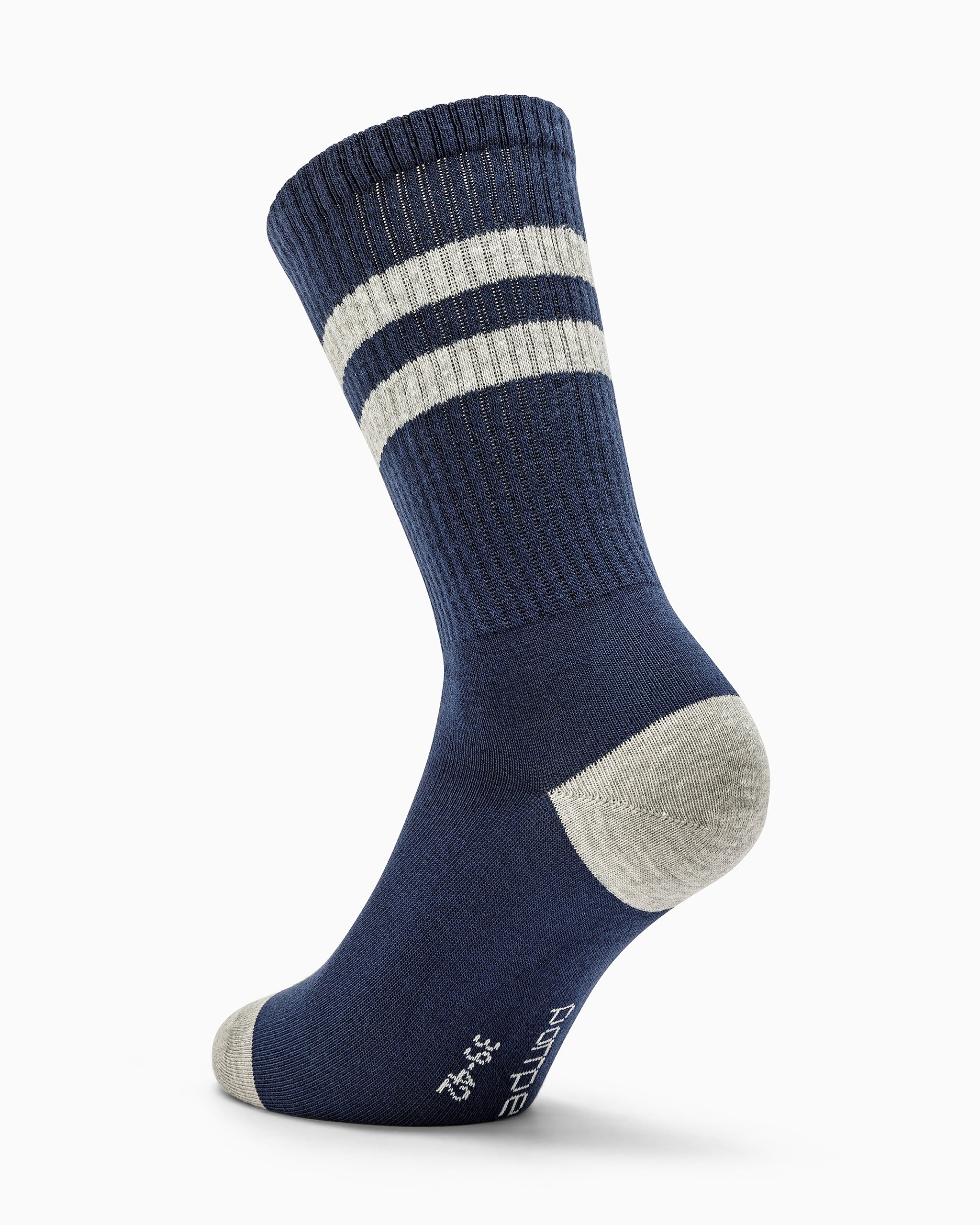 Tennissocken aus Argo-Baumwolle mit kontrastierenden Streifen