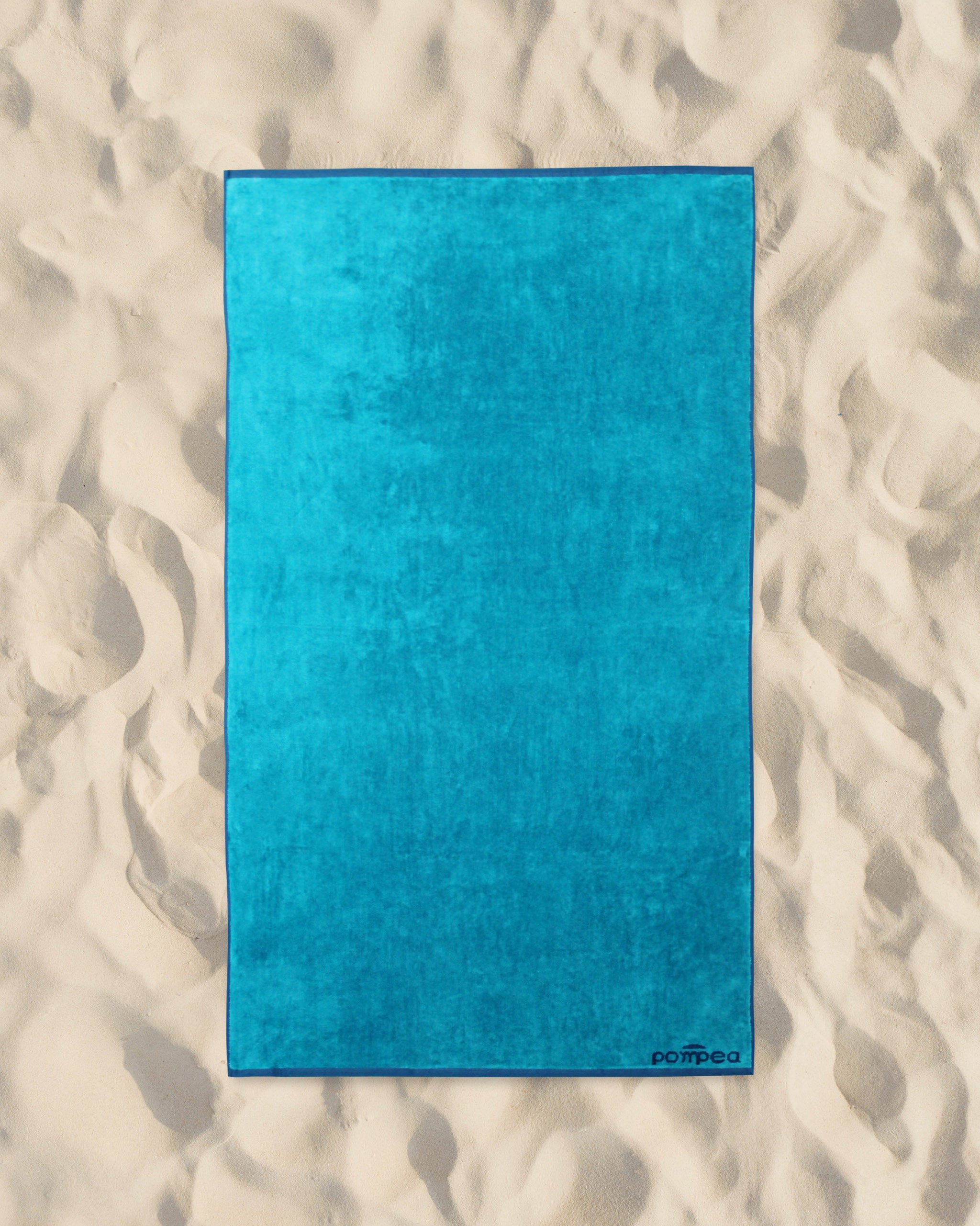 Lake green beach towel