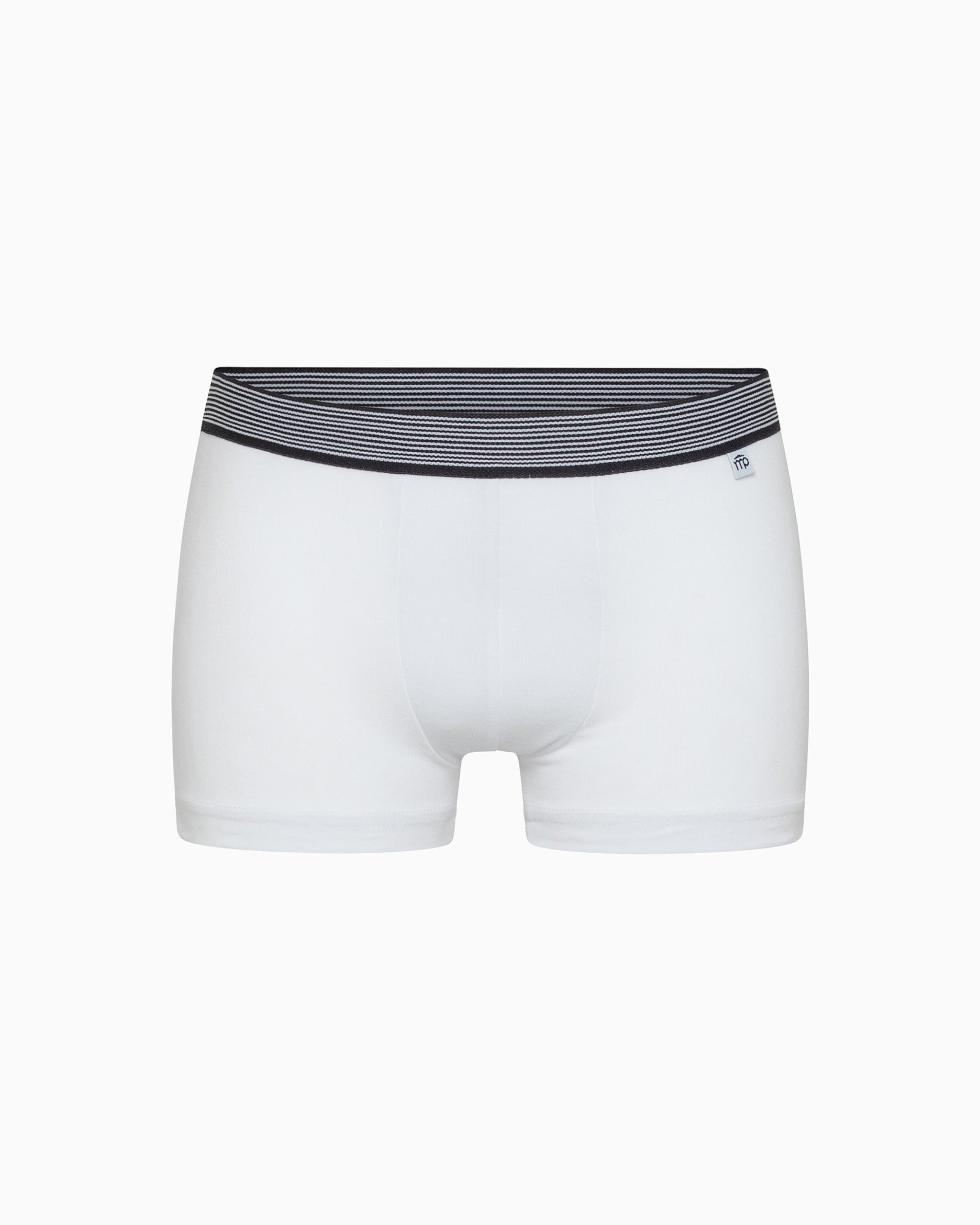 Jungen-Boxershorts aus Bio-Baumwolle mit gestreiftem Gummizug