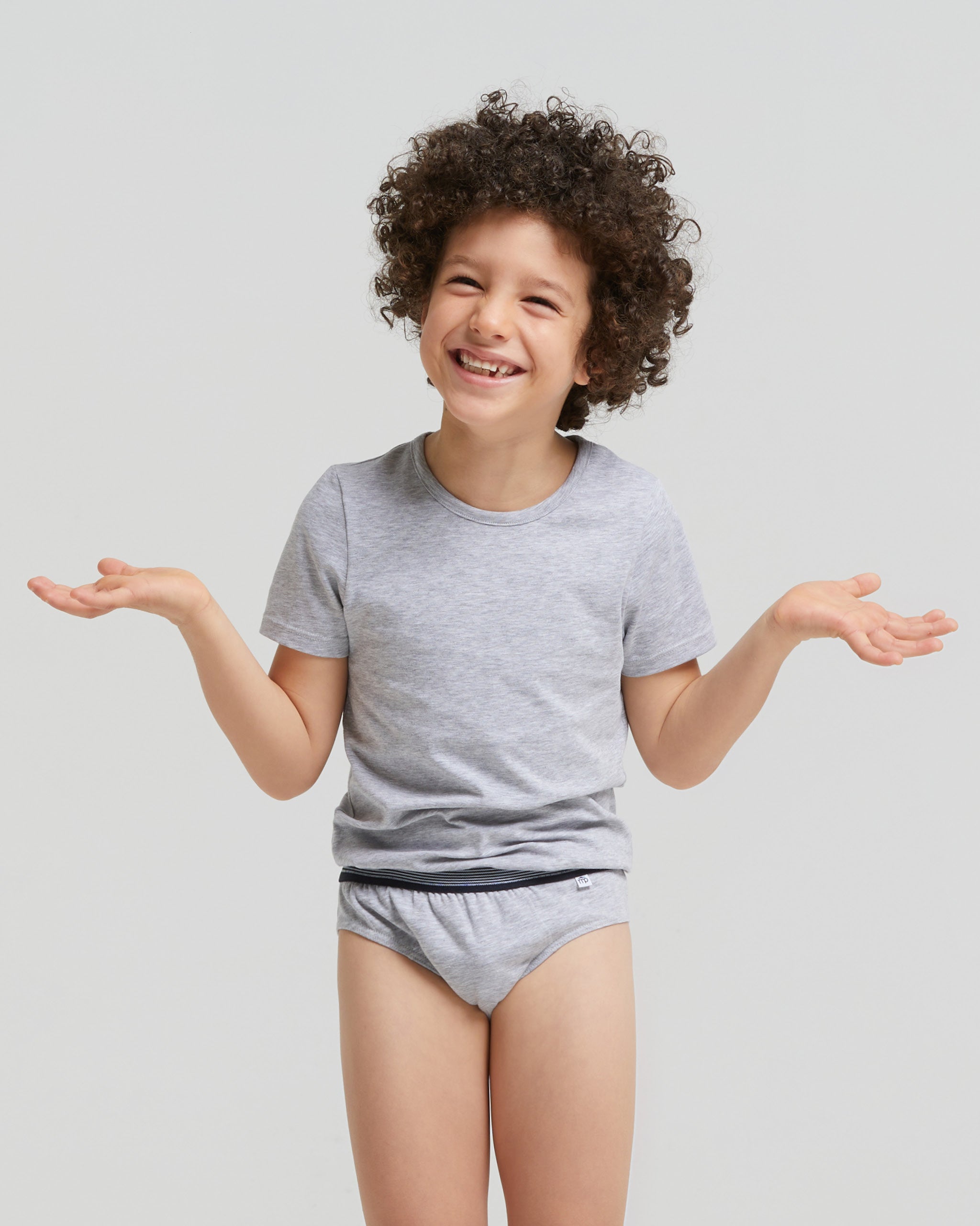 Jungen-Slip aus Bio-Baumwolle mit gestreiftem Gummizug