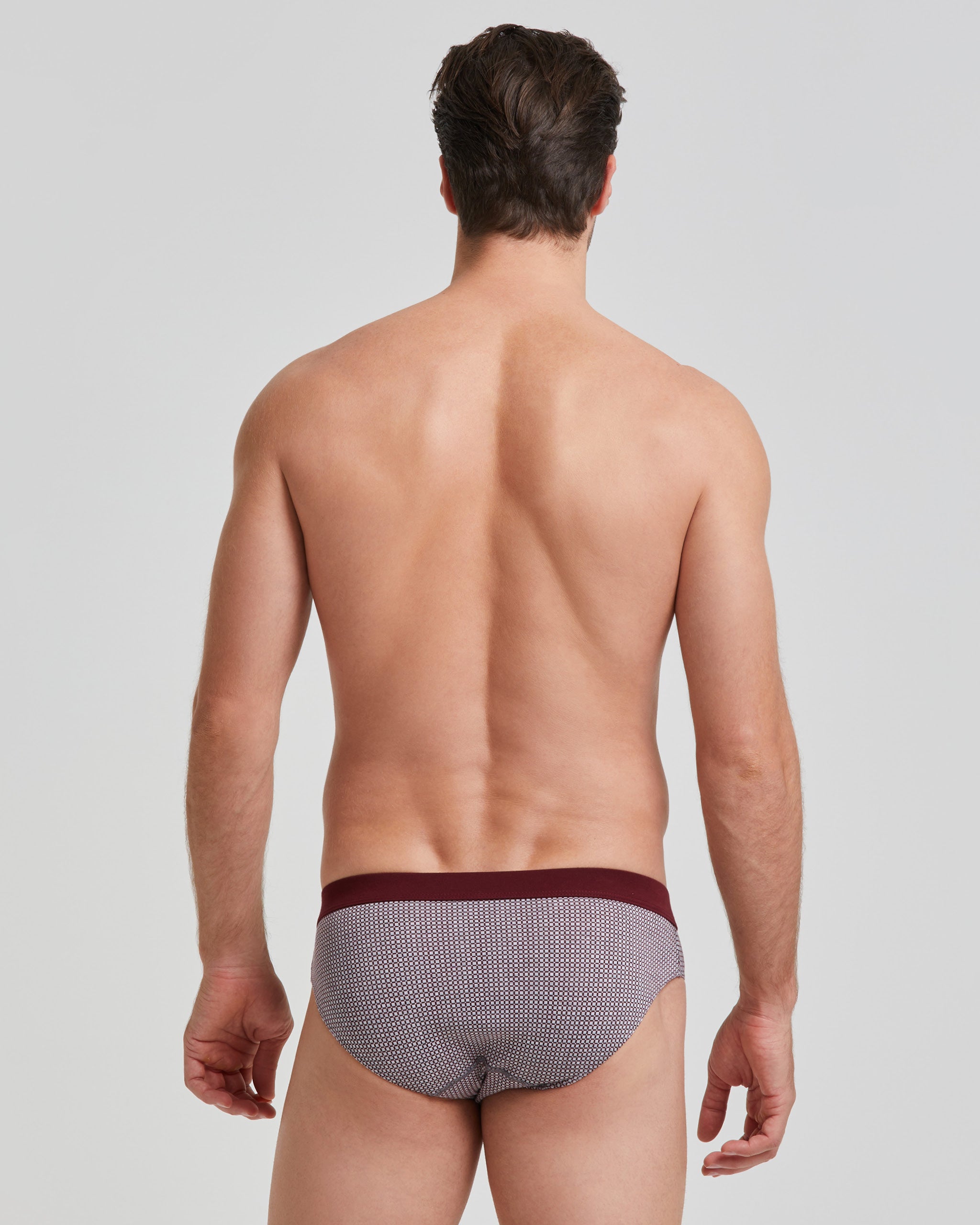 Men's cotton briefs with tie motif