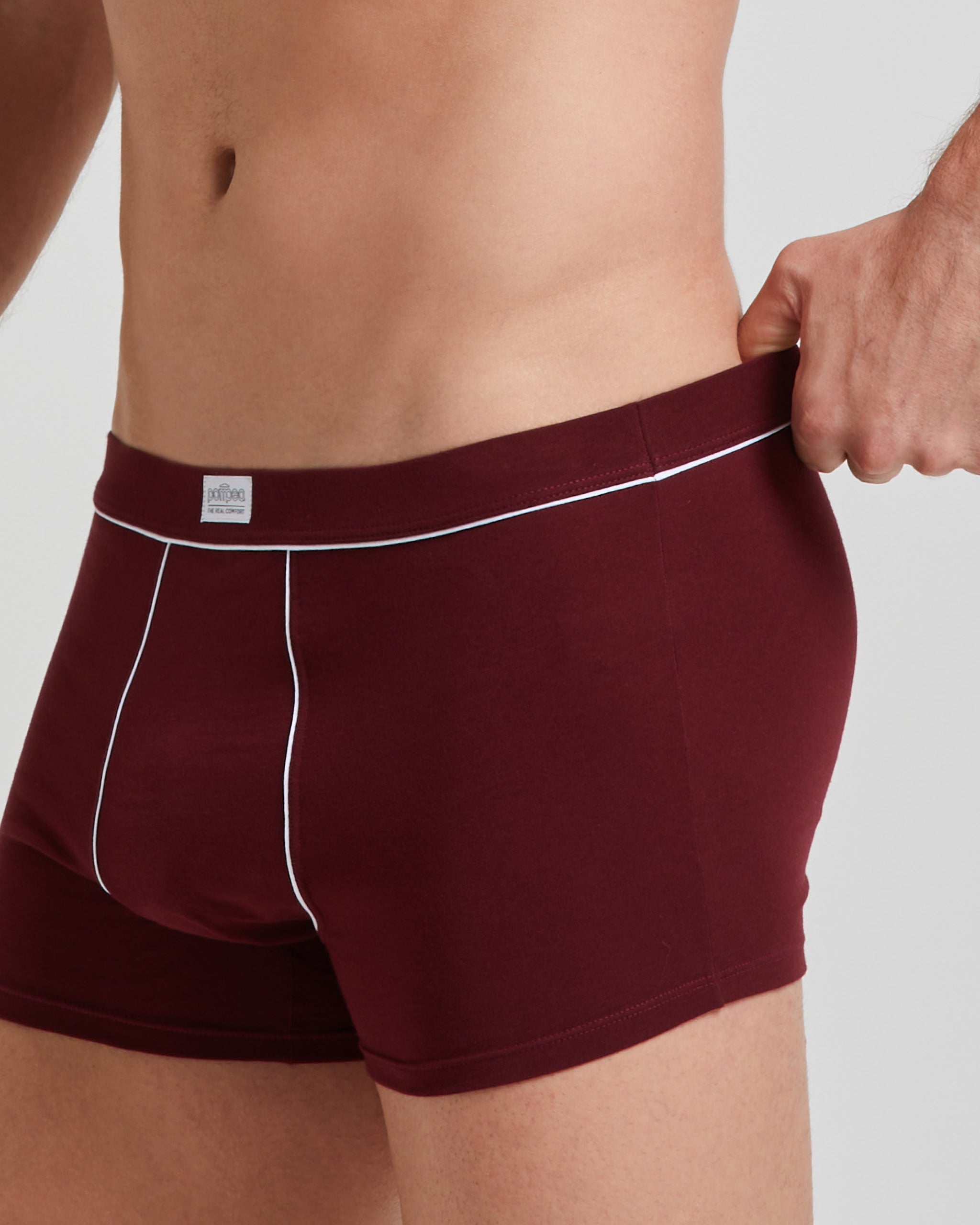 Cotton boxer with contrasting details