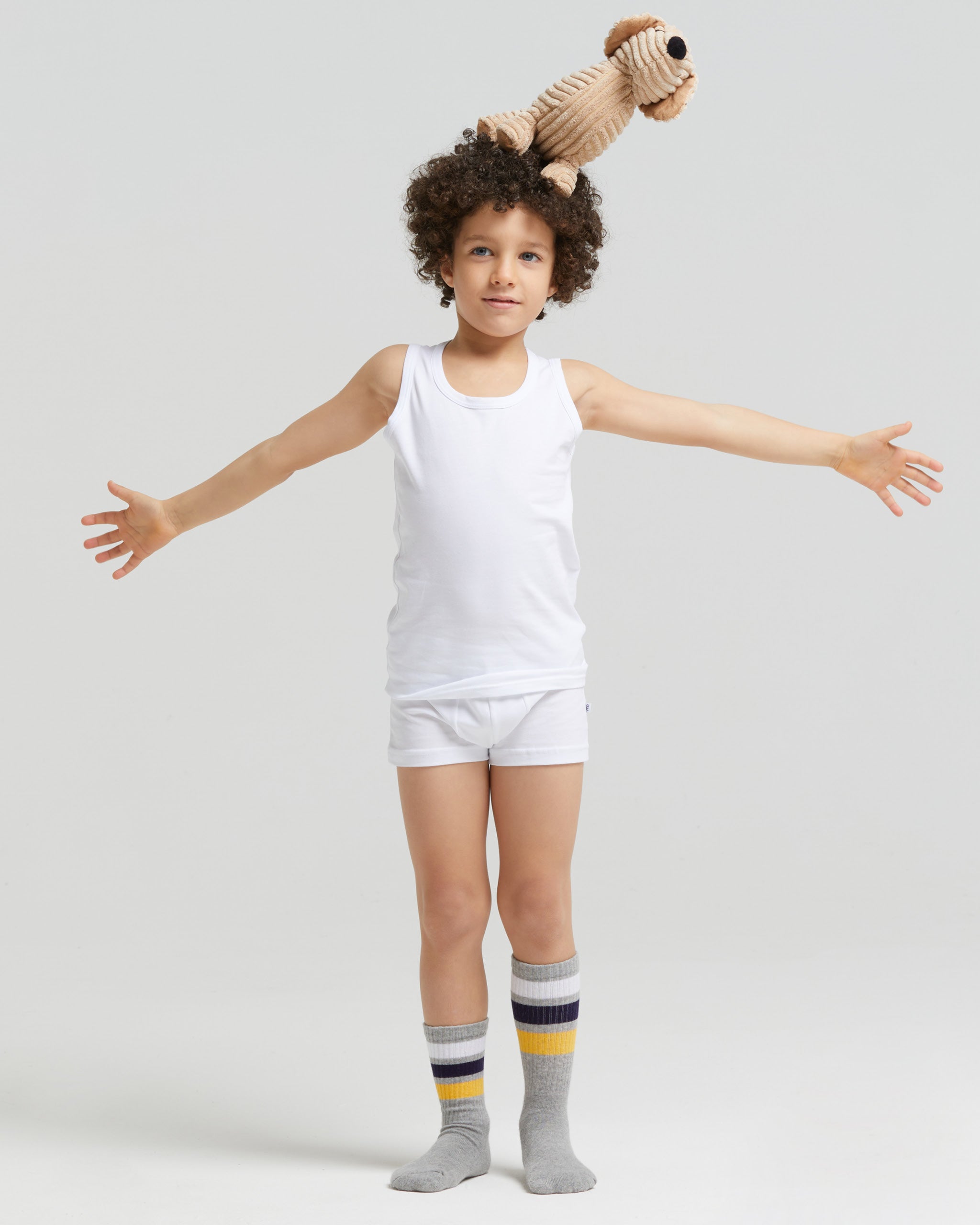 Boys stretch organic cotton vest 