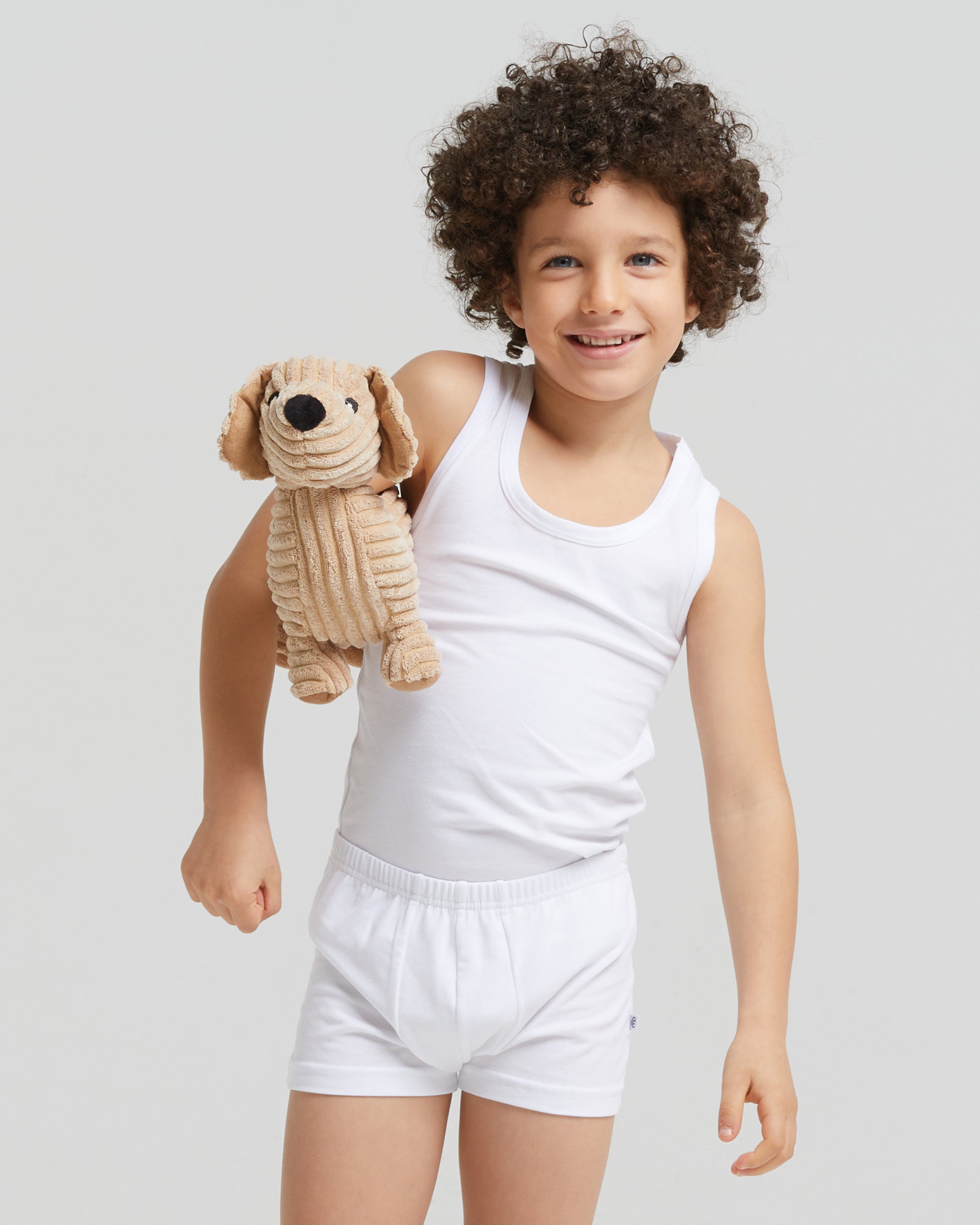 Boys stretch organic cotton vest 