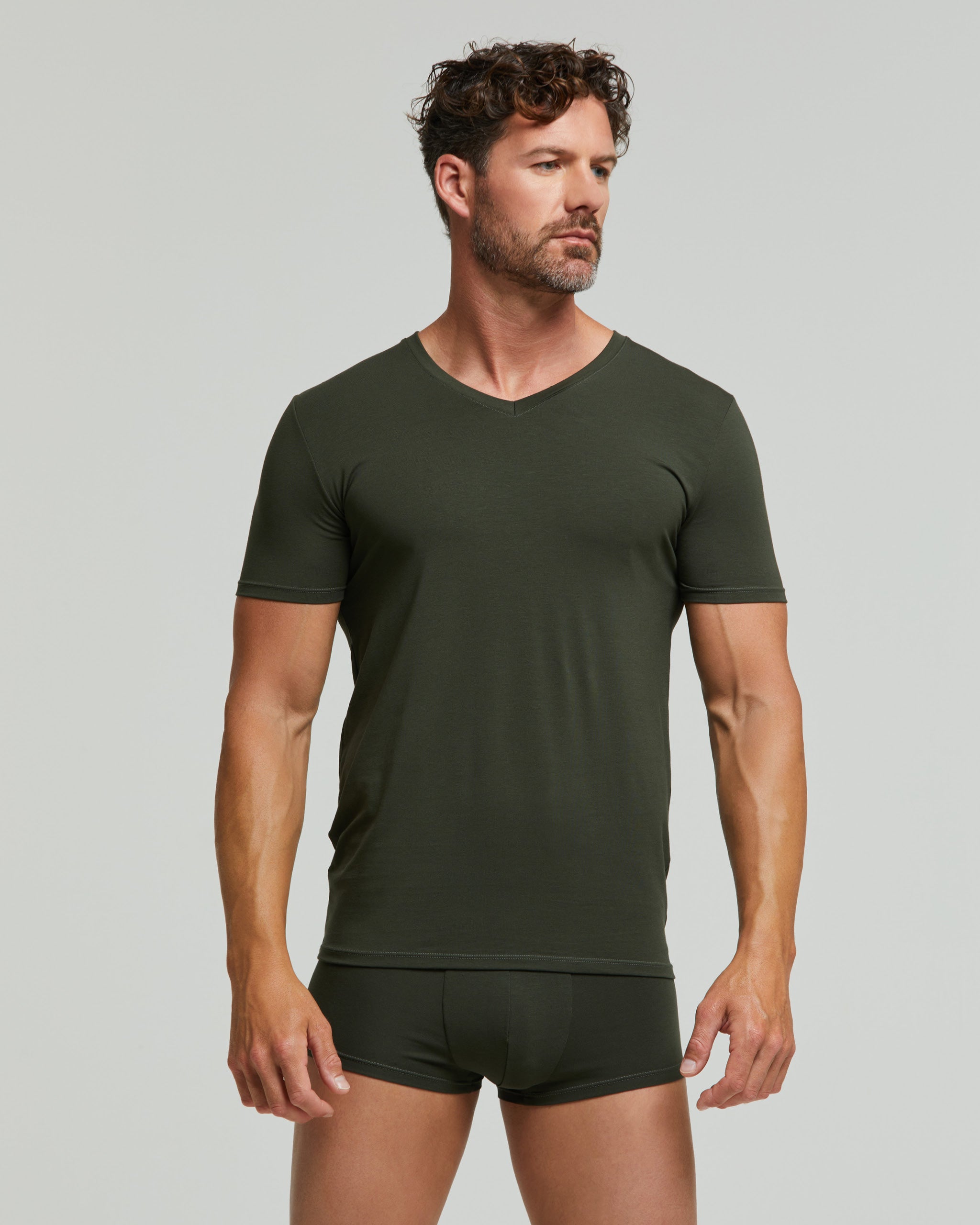 V-neck no stress cotton modal T-Shirt