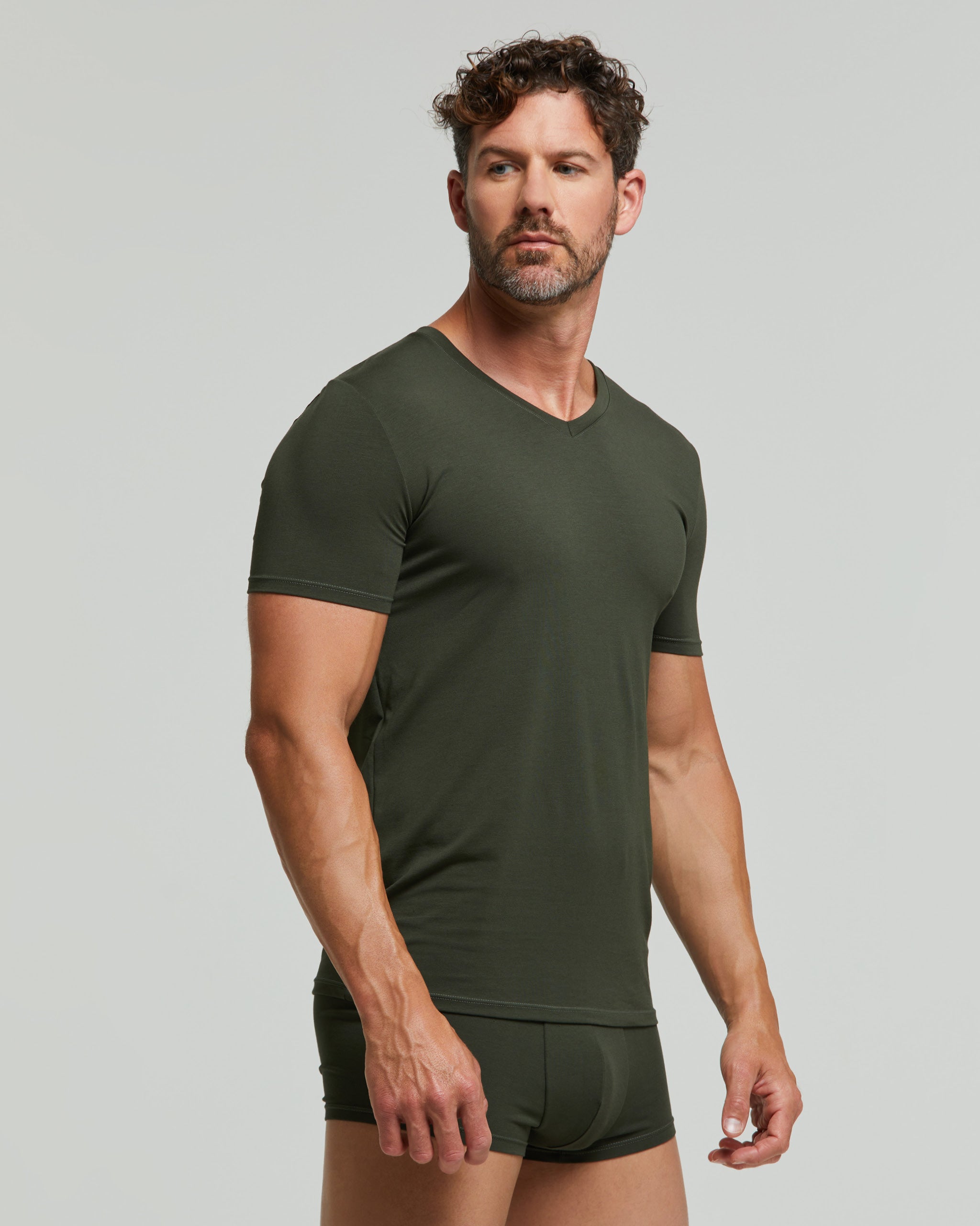 V-neck no stress cotton modal T-Shirt