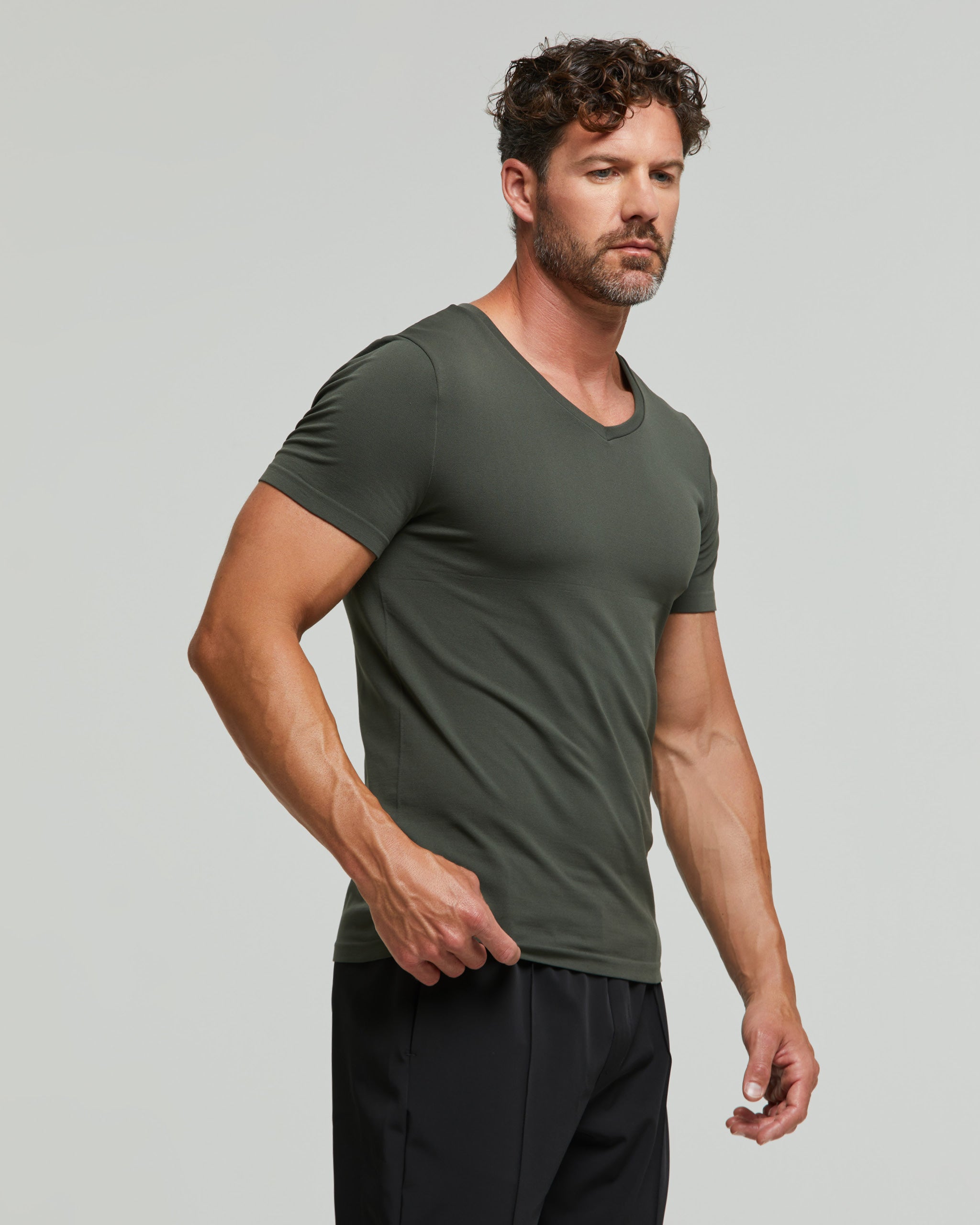 T-Shirt scollo V seamless