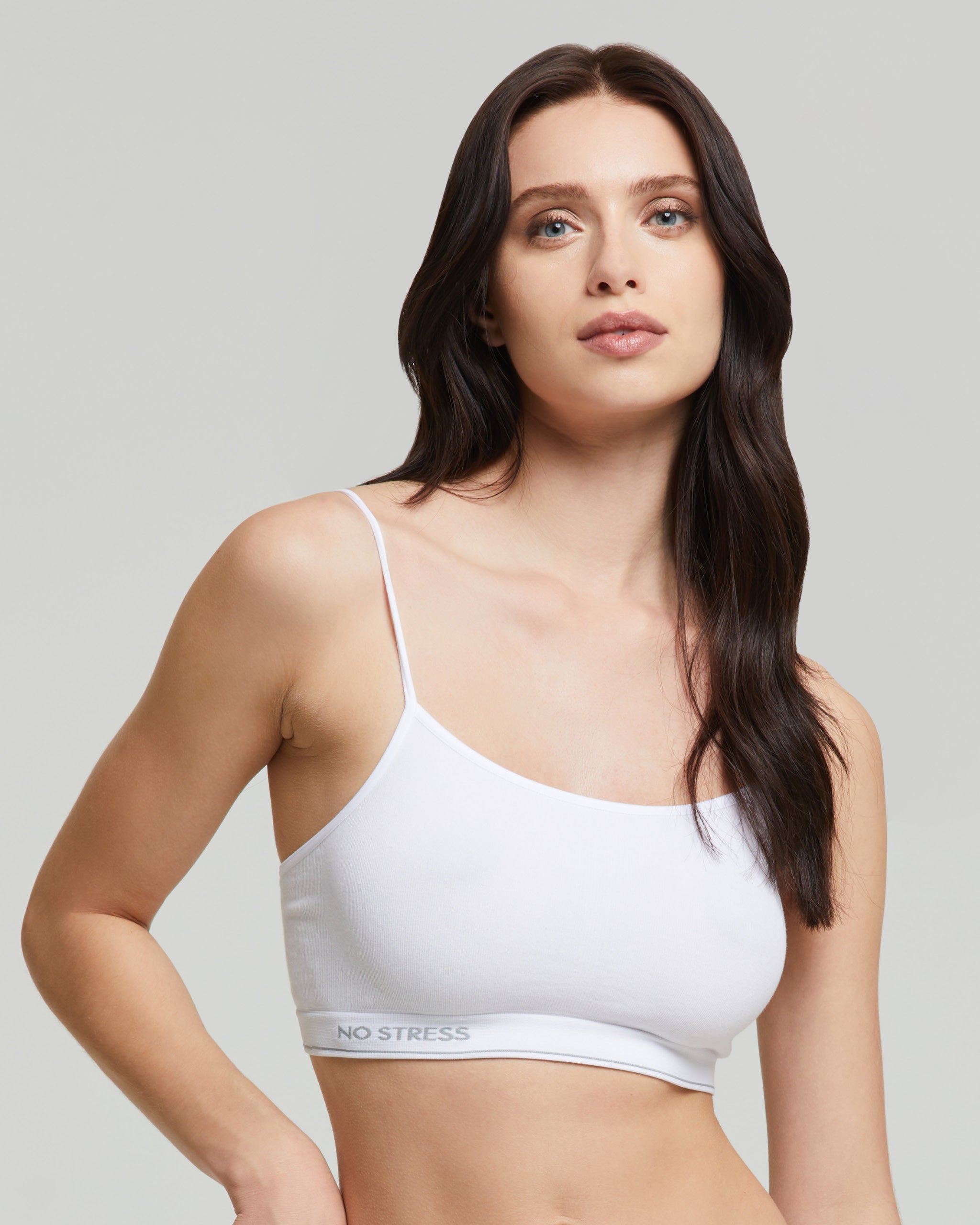 Seamless cotton bra