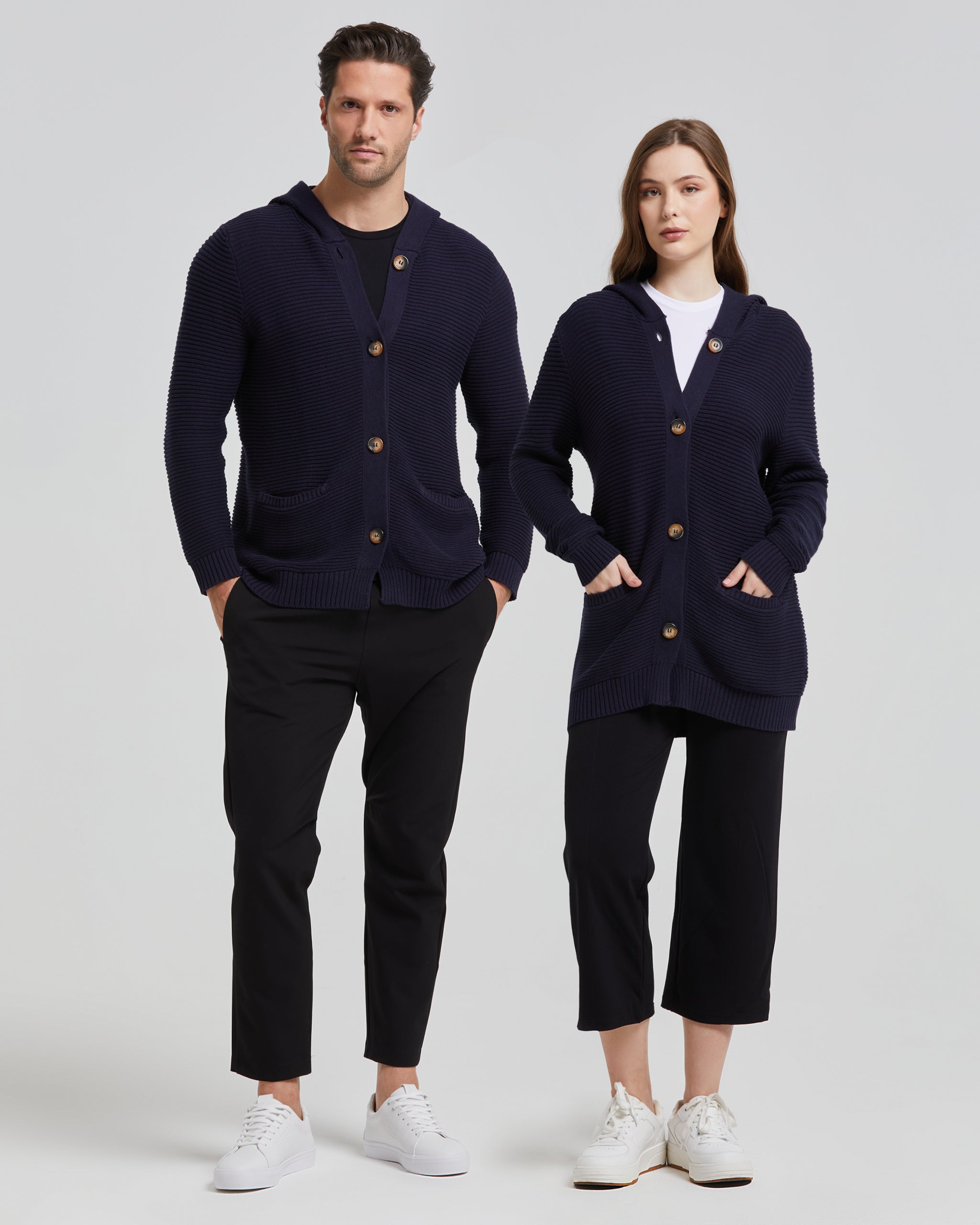 UNISEX-CARDIGAN MIT KAPUZE