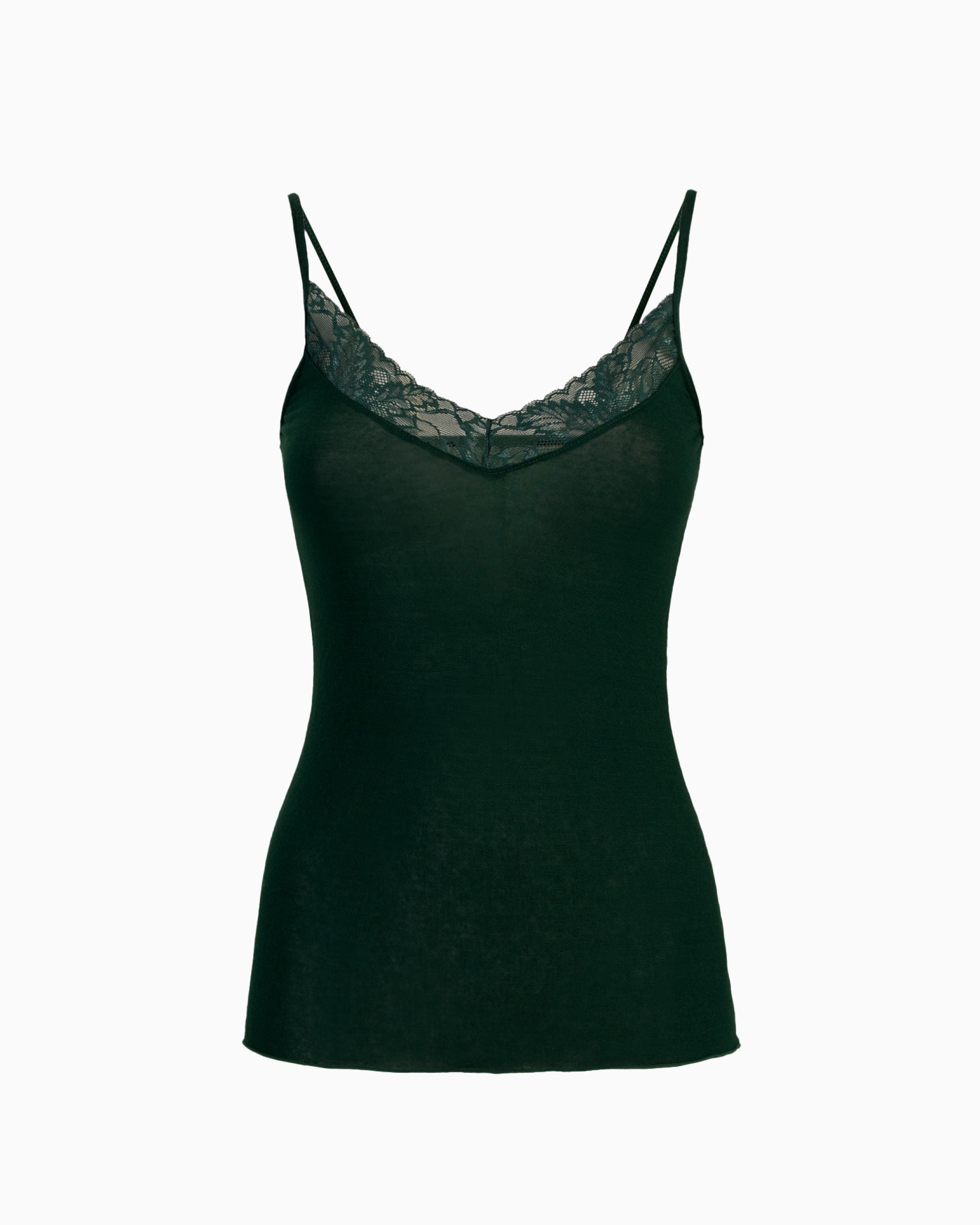 Lace camisole in modal cashmere