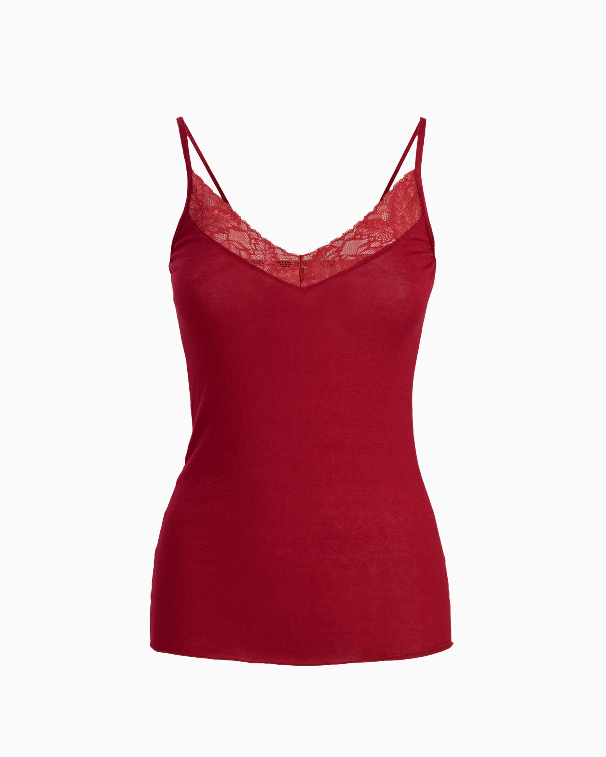 Lace camisole in modal cashmere