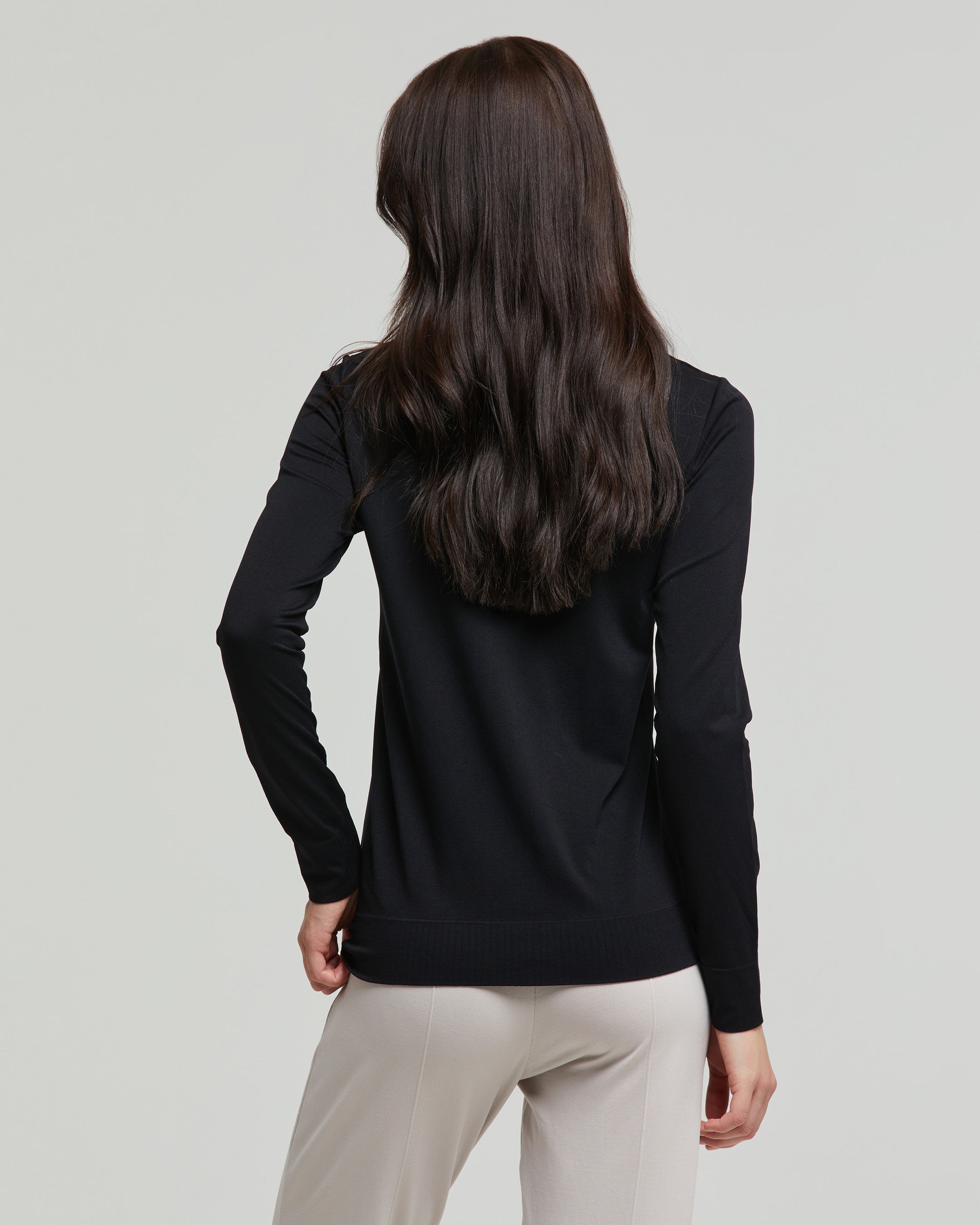 Pull col roulé sans couture femme