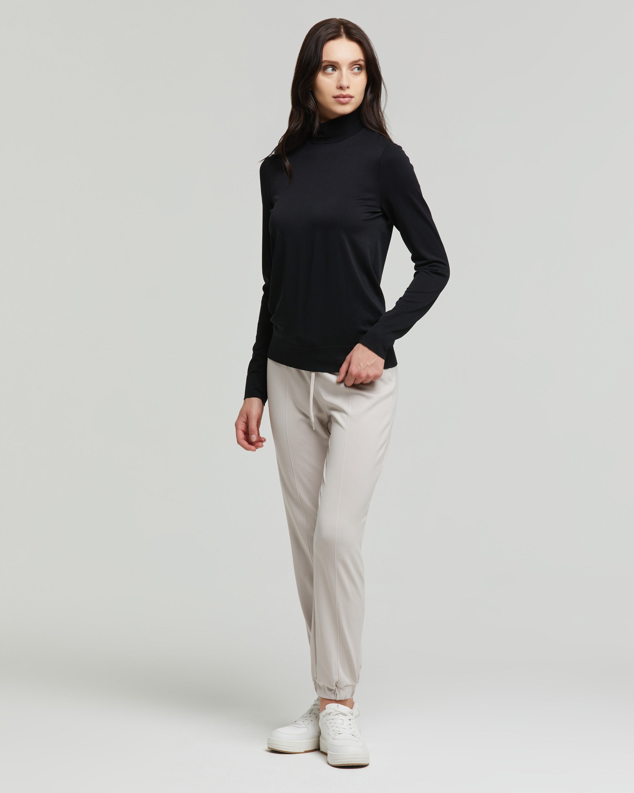 Damen Seamless Rollkragenpullover