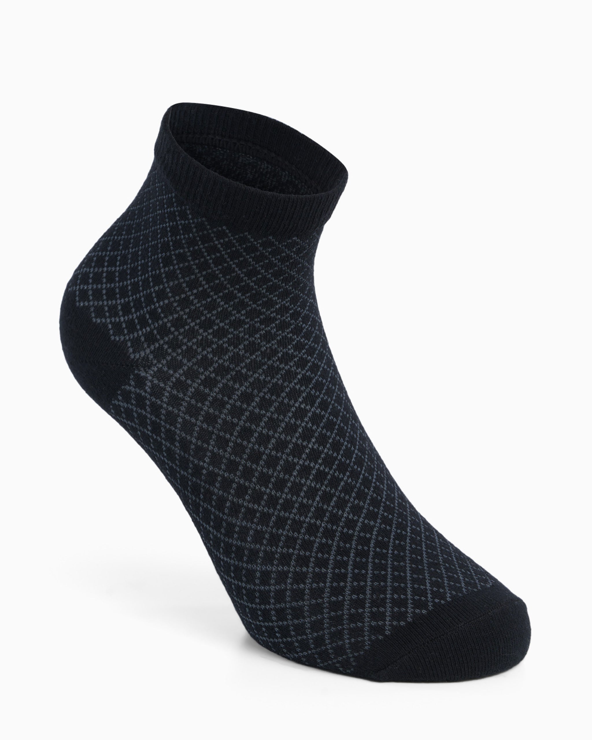 Sibilla sock with contrasting diamonds