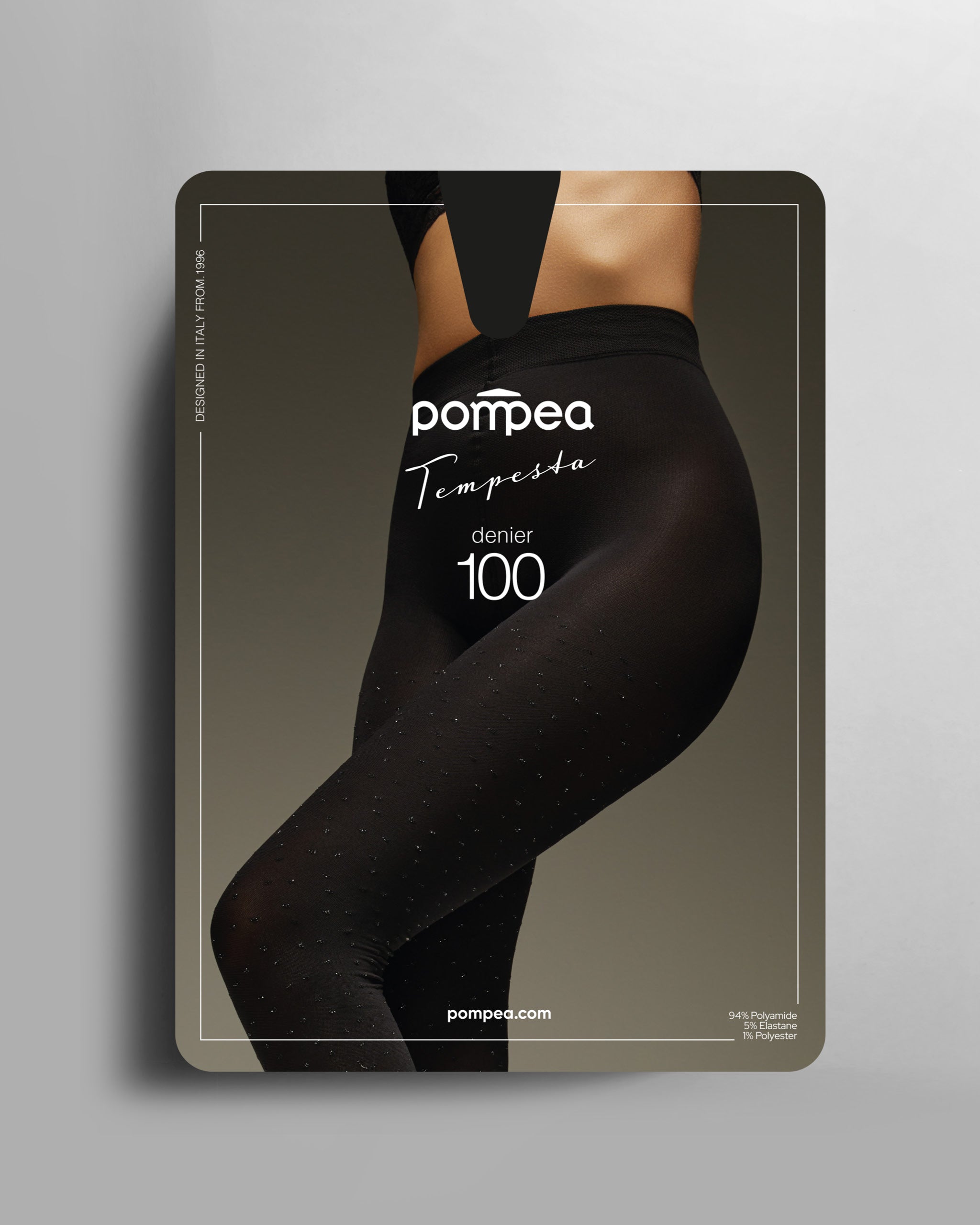 Tempesta 100 denier tights with lamé polka dots