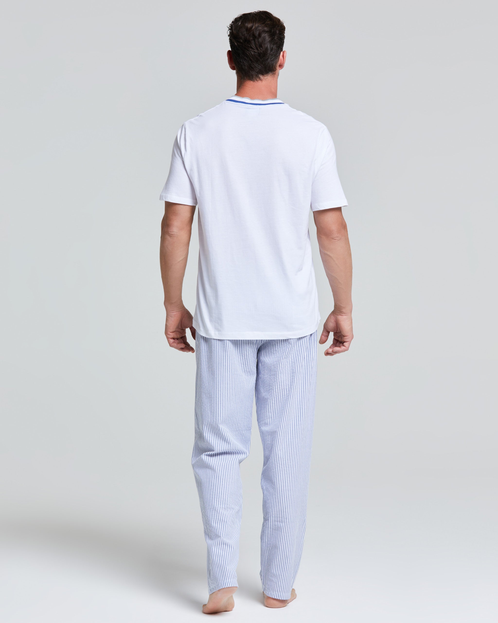 Pyjama long Tristan en coton et toile