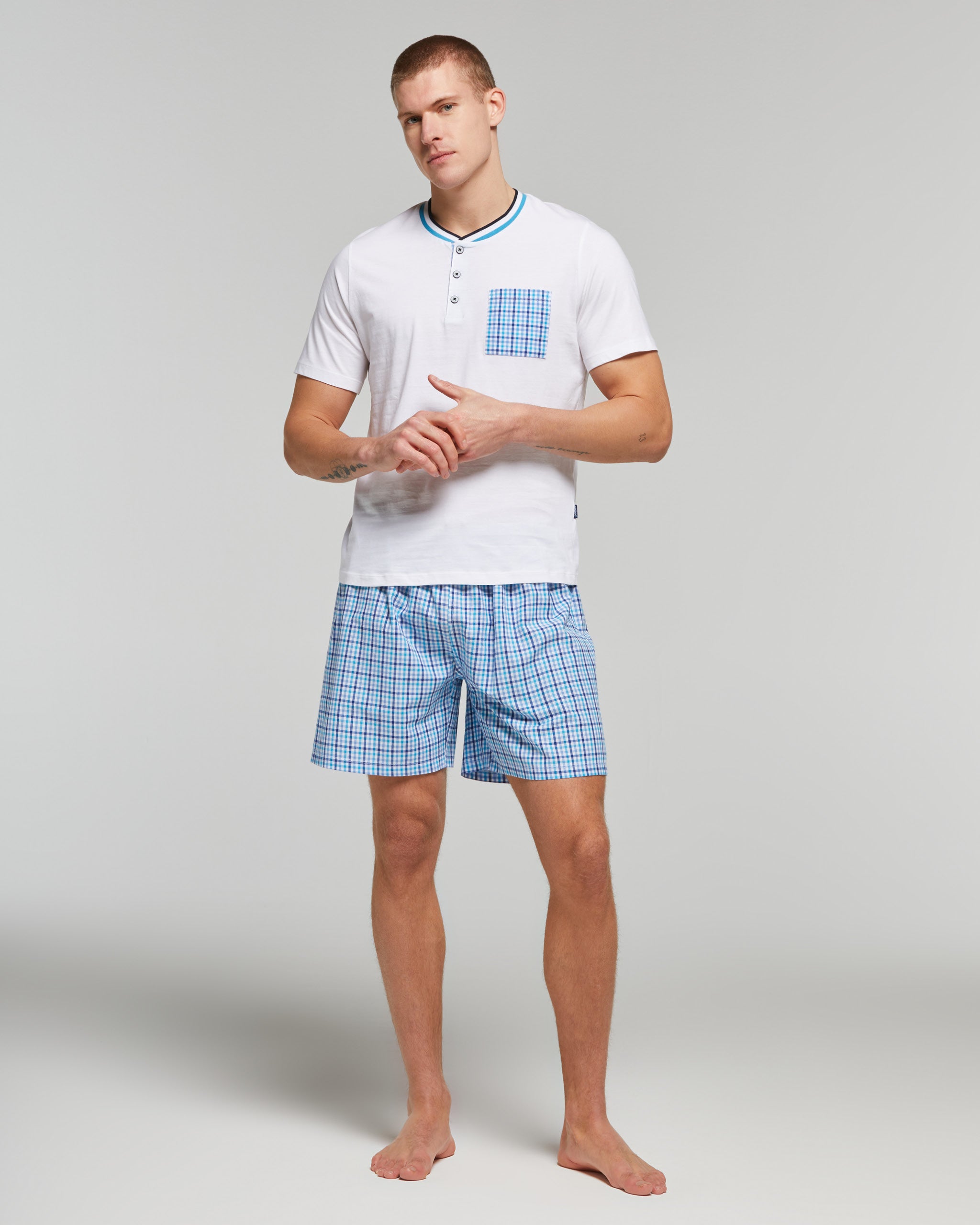 PYJAMA COURT EN COTON TIMO