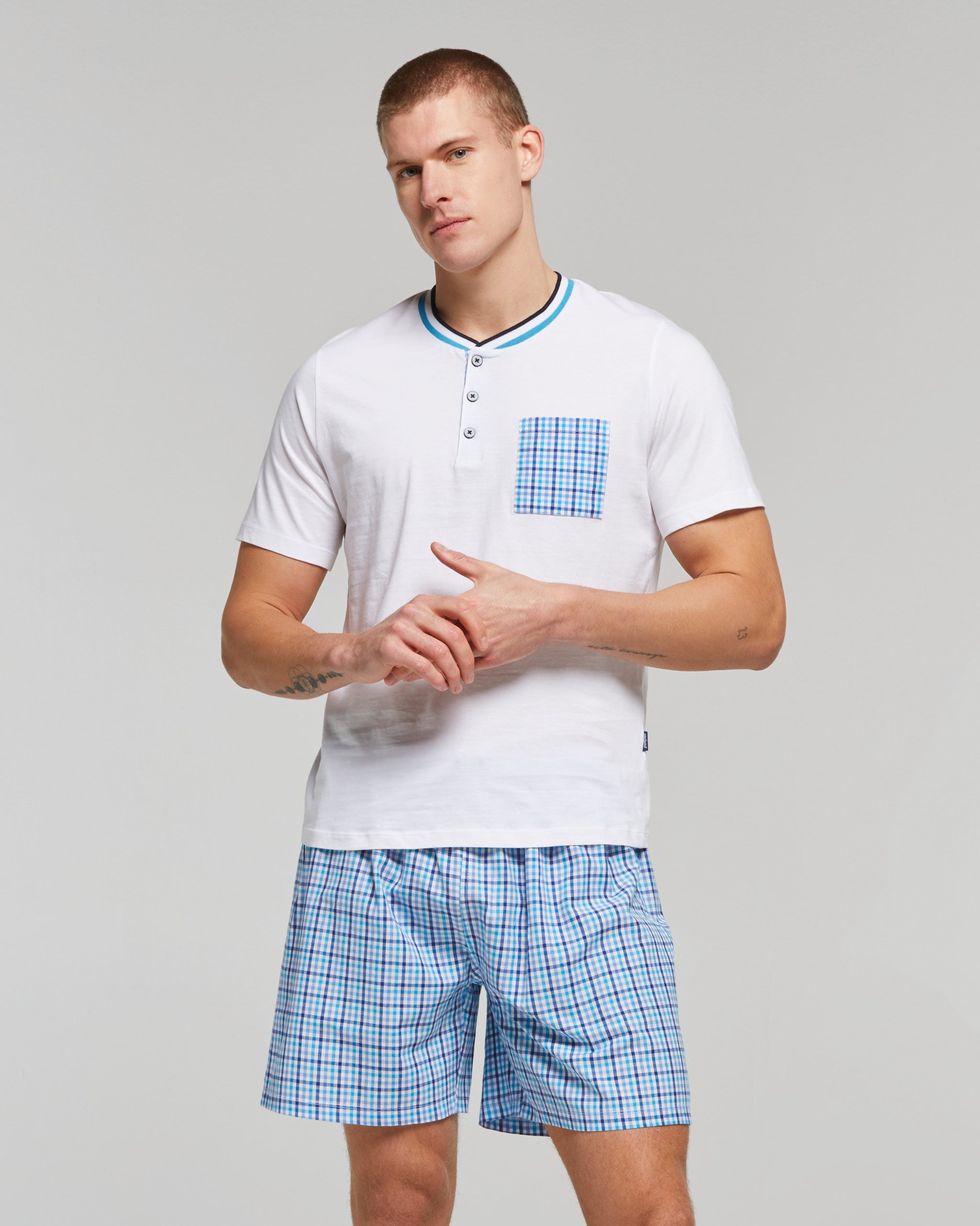 PYJAMA COURT EN COTON TIMO