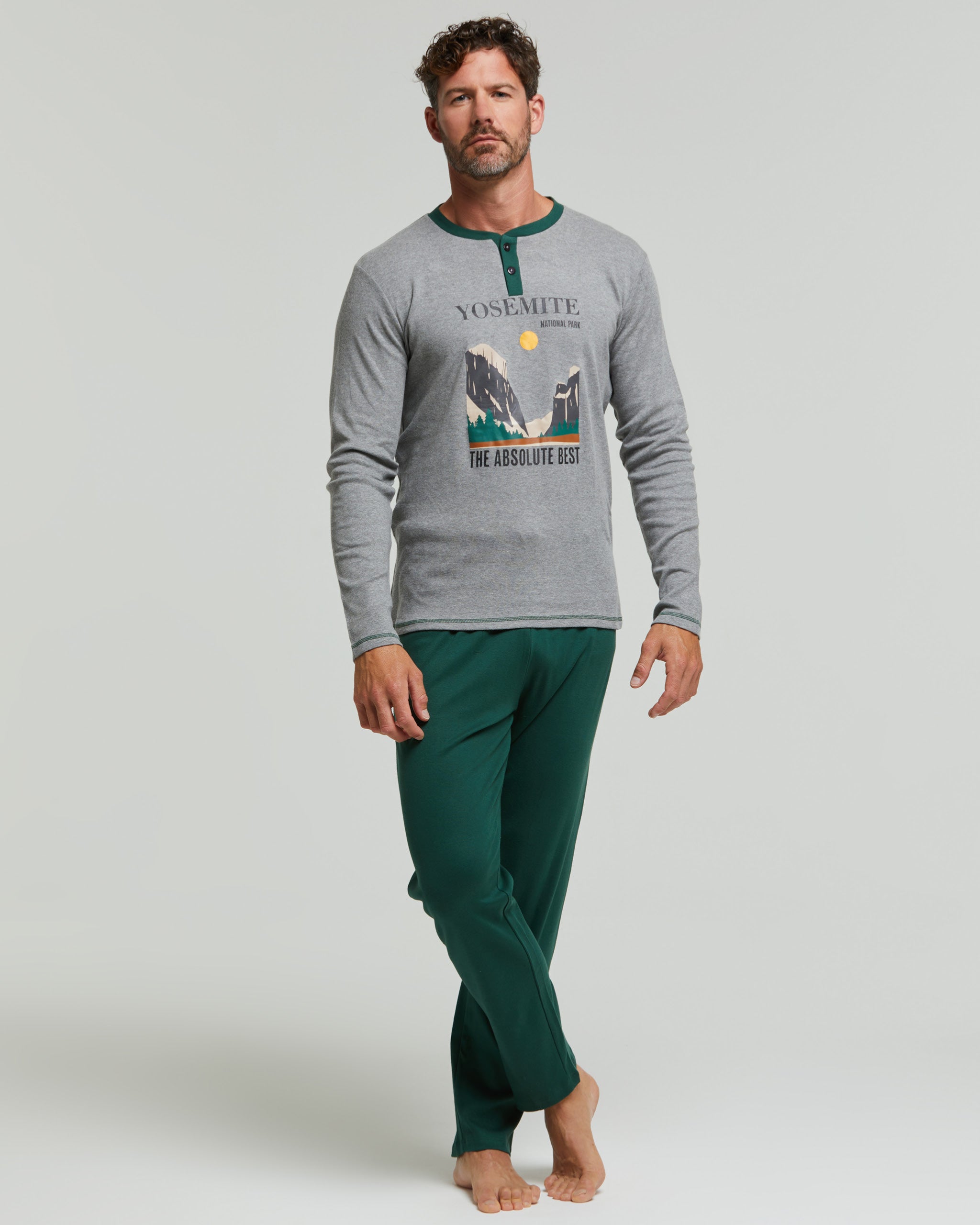 Trebbiano interlock cotton long pyjamas