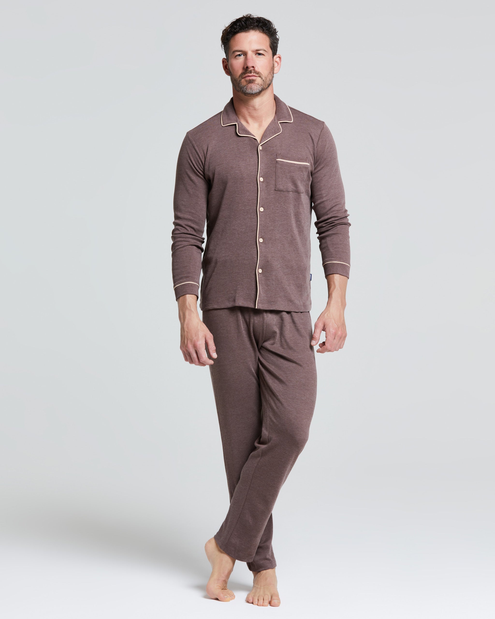 Pyjama long en coton interlock Filippo