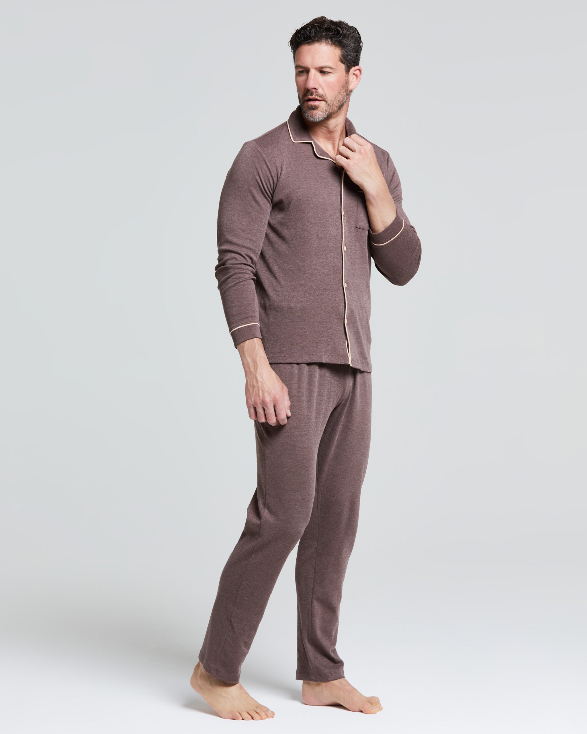 Pyjama long en coton interlock Filippo