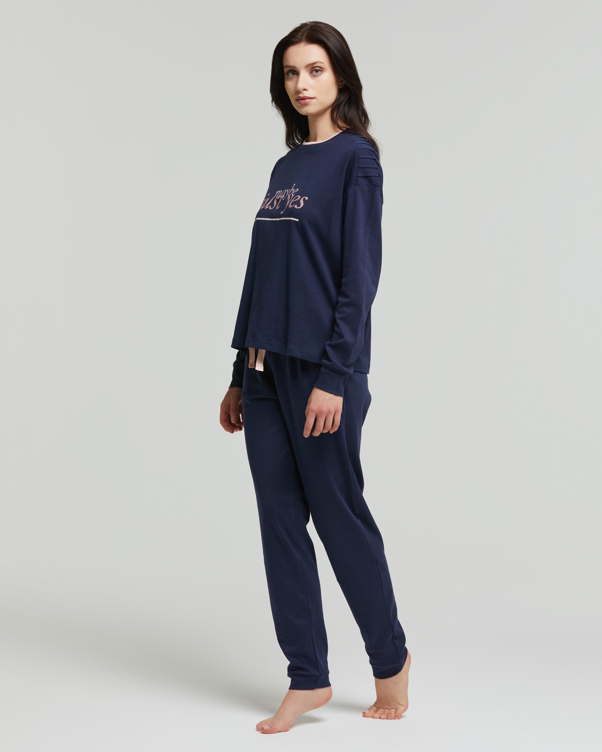 Pyjama long en coton interlock Calicanto