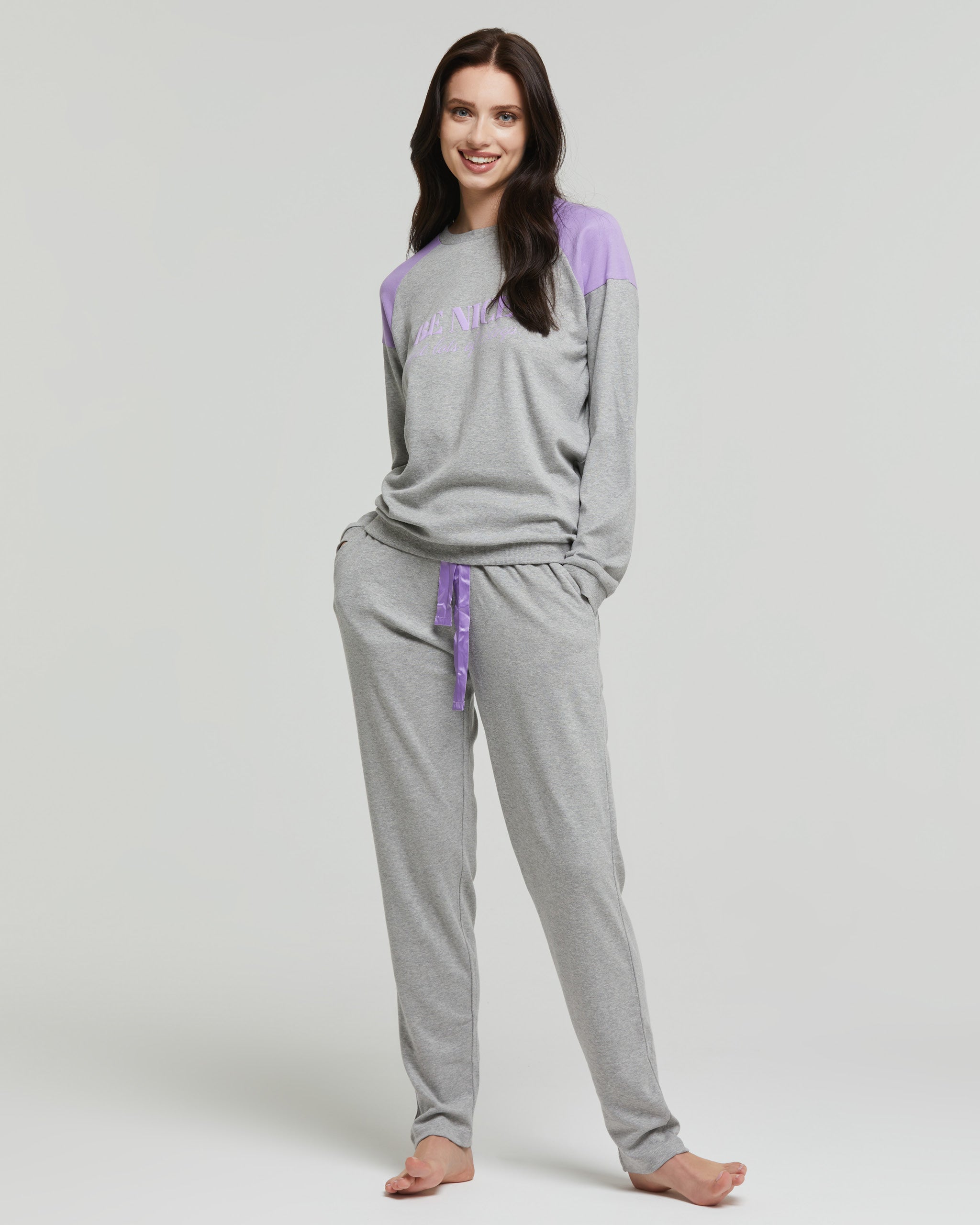 Pyjama long en coton interlock Campanella