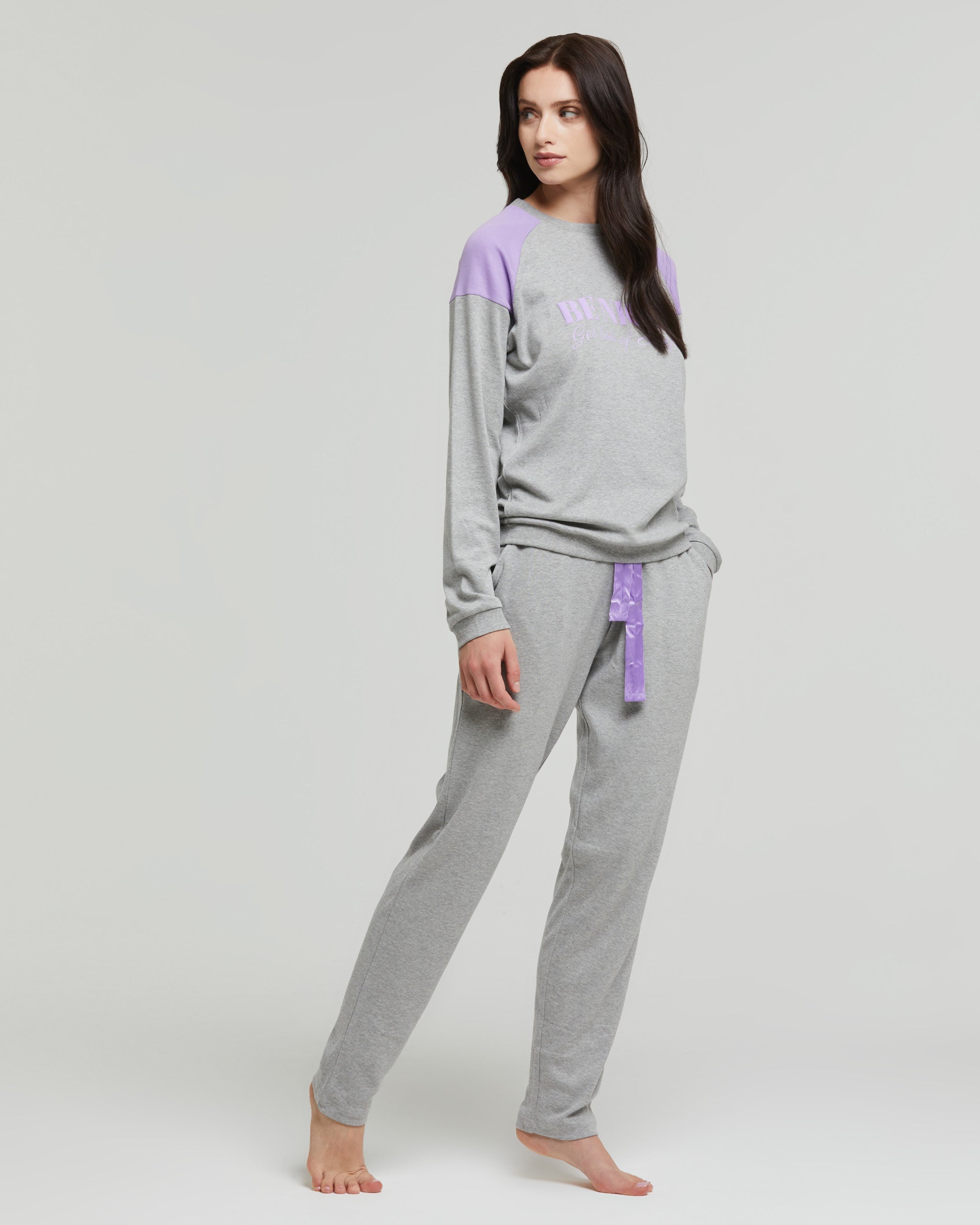 Pyjama long en coton interlock Campanella