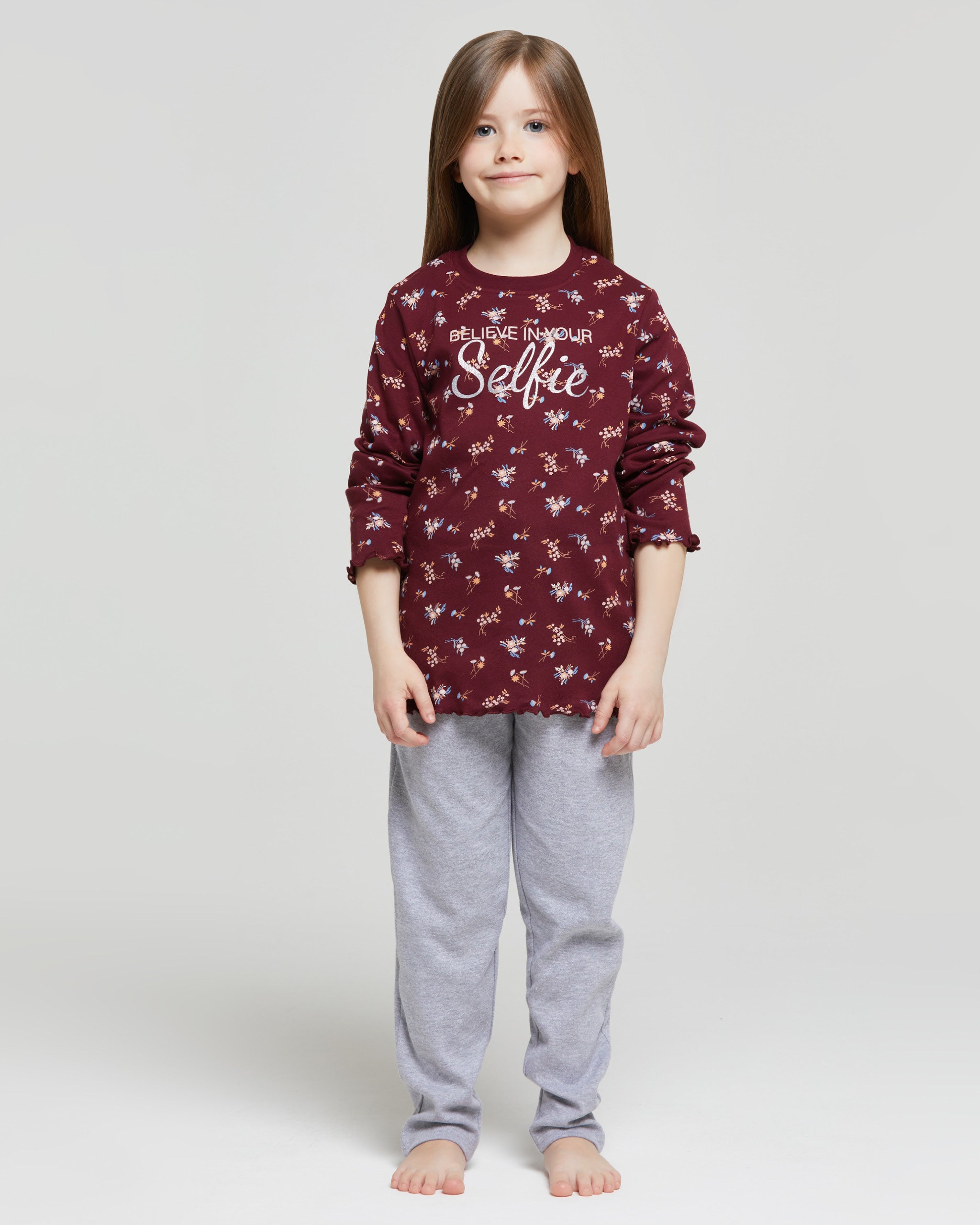 Pyjama long en coton interlock Elodie