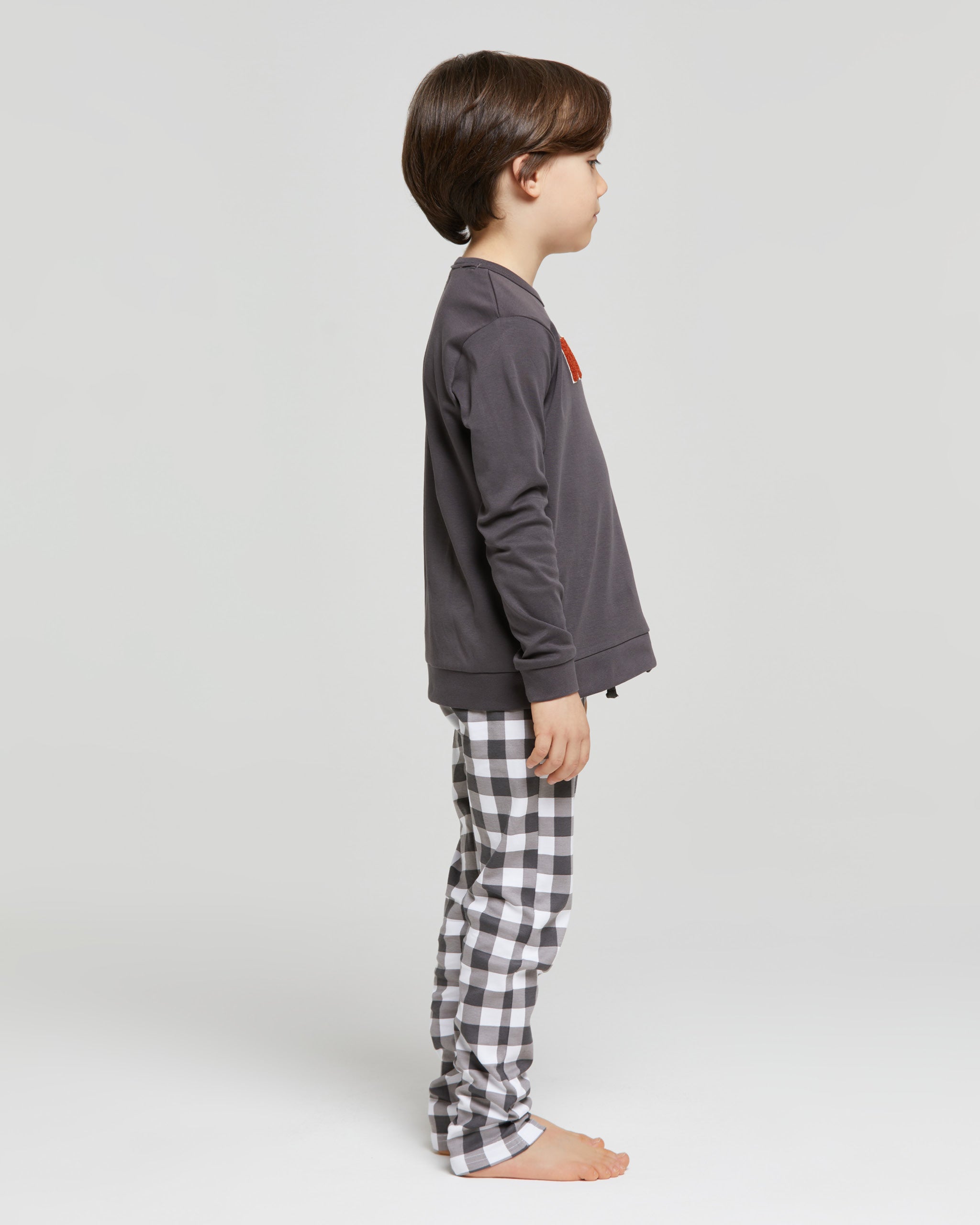 Pyjama long en coton interlock Elvio