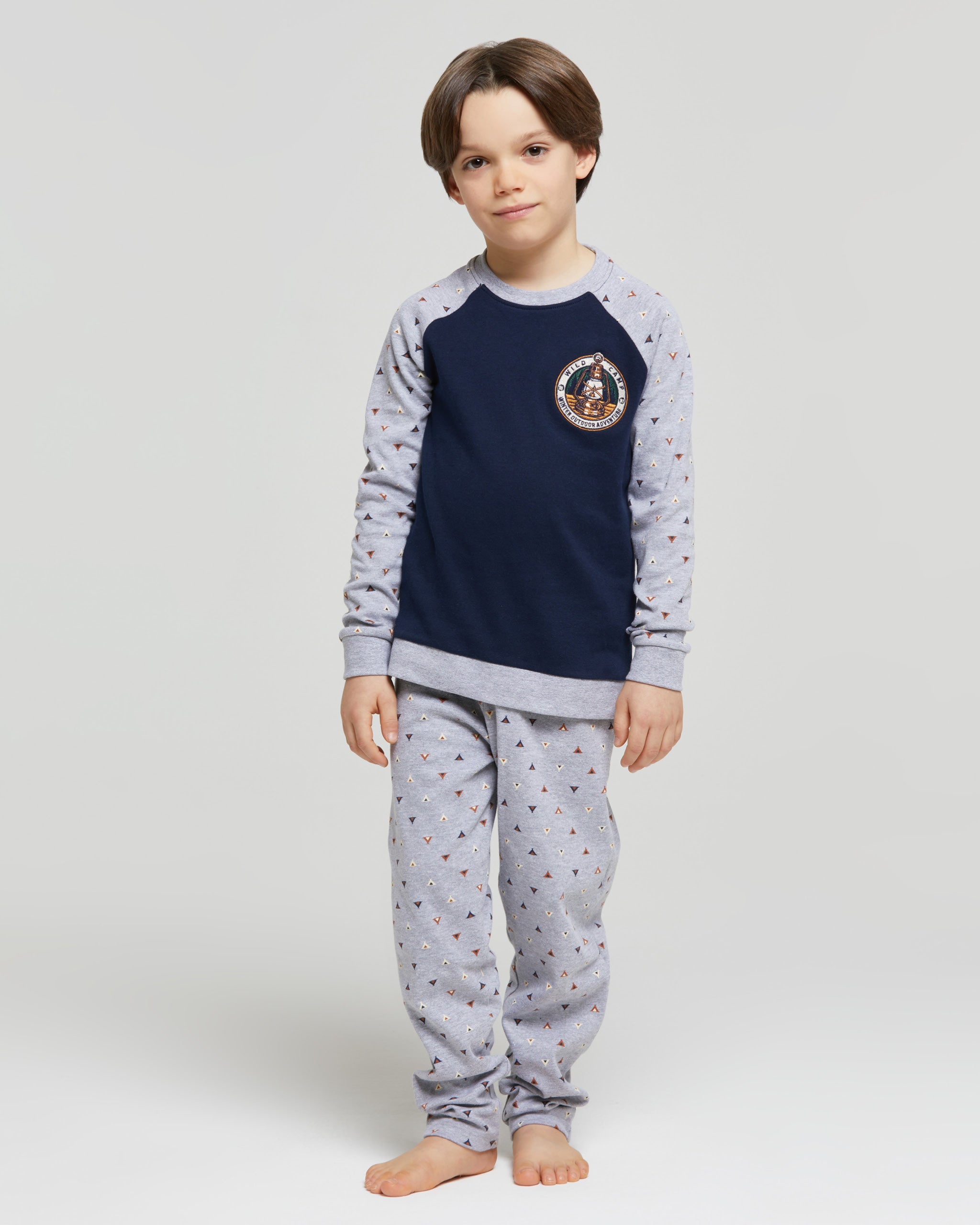 Pyjama long en coton interlock Elia