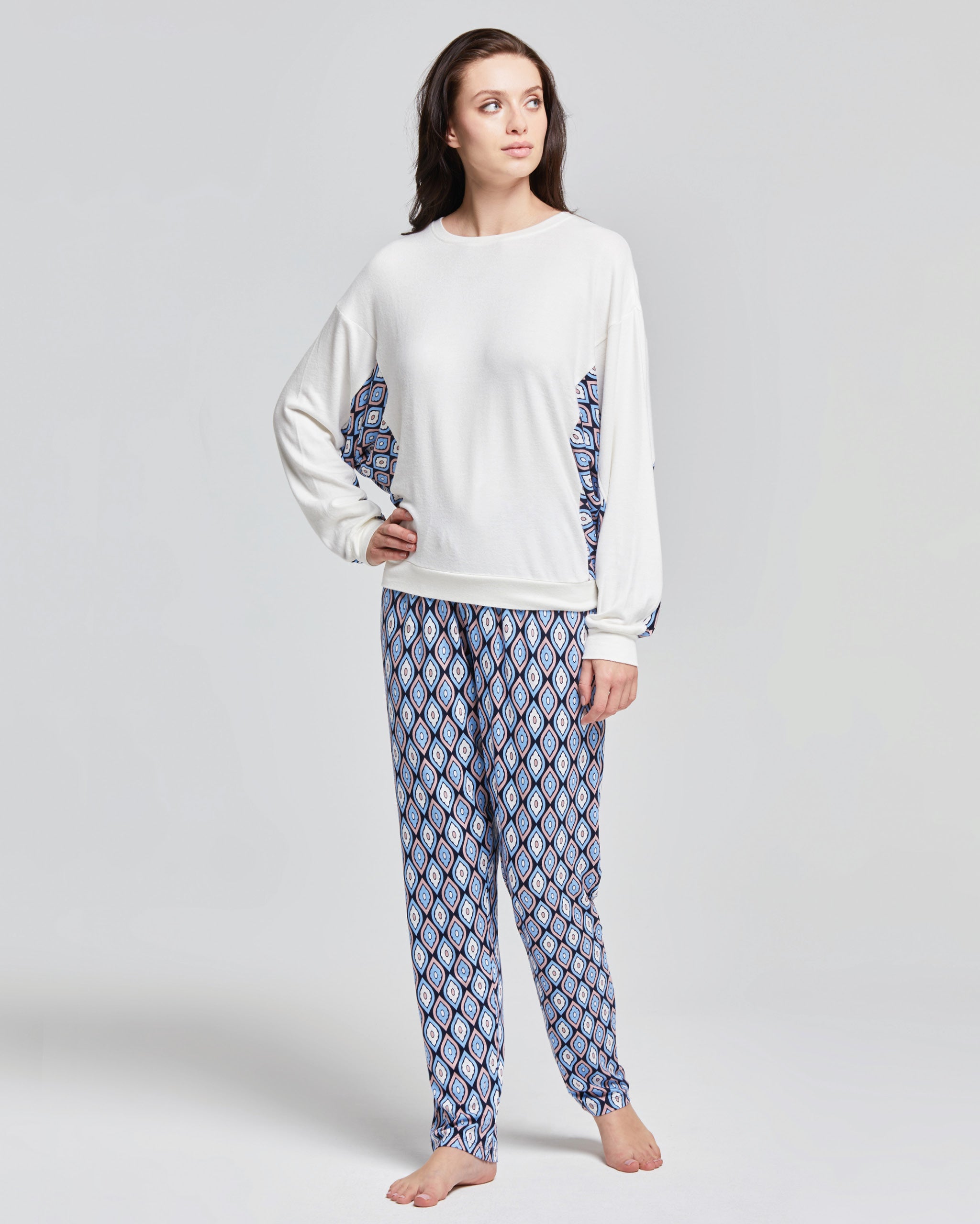 Bucaneve viscose long pyjamas