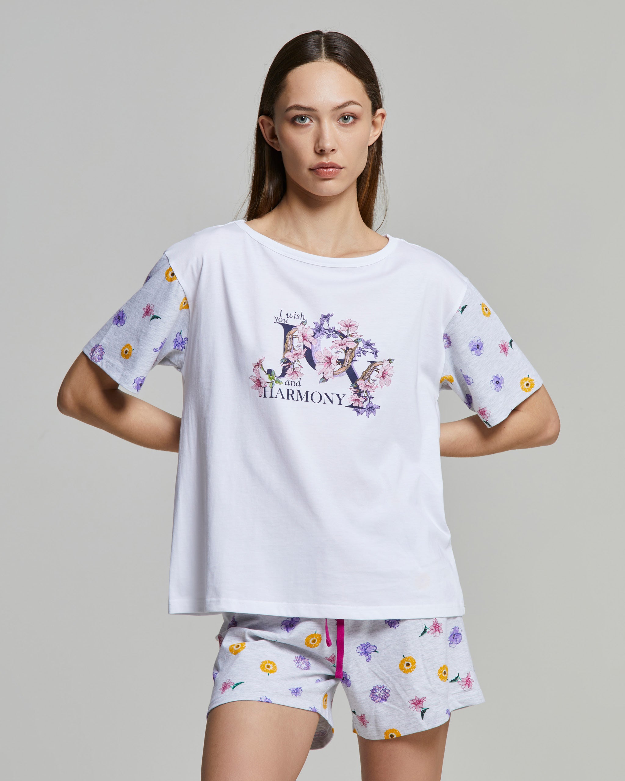 Pyjama court en coton Febe