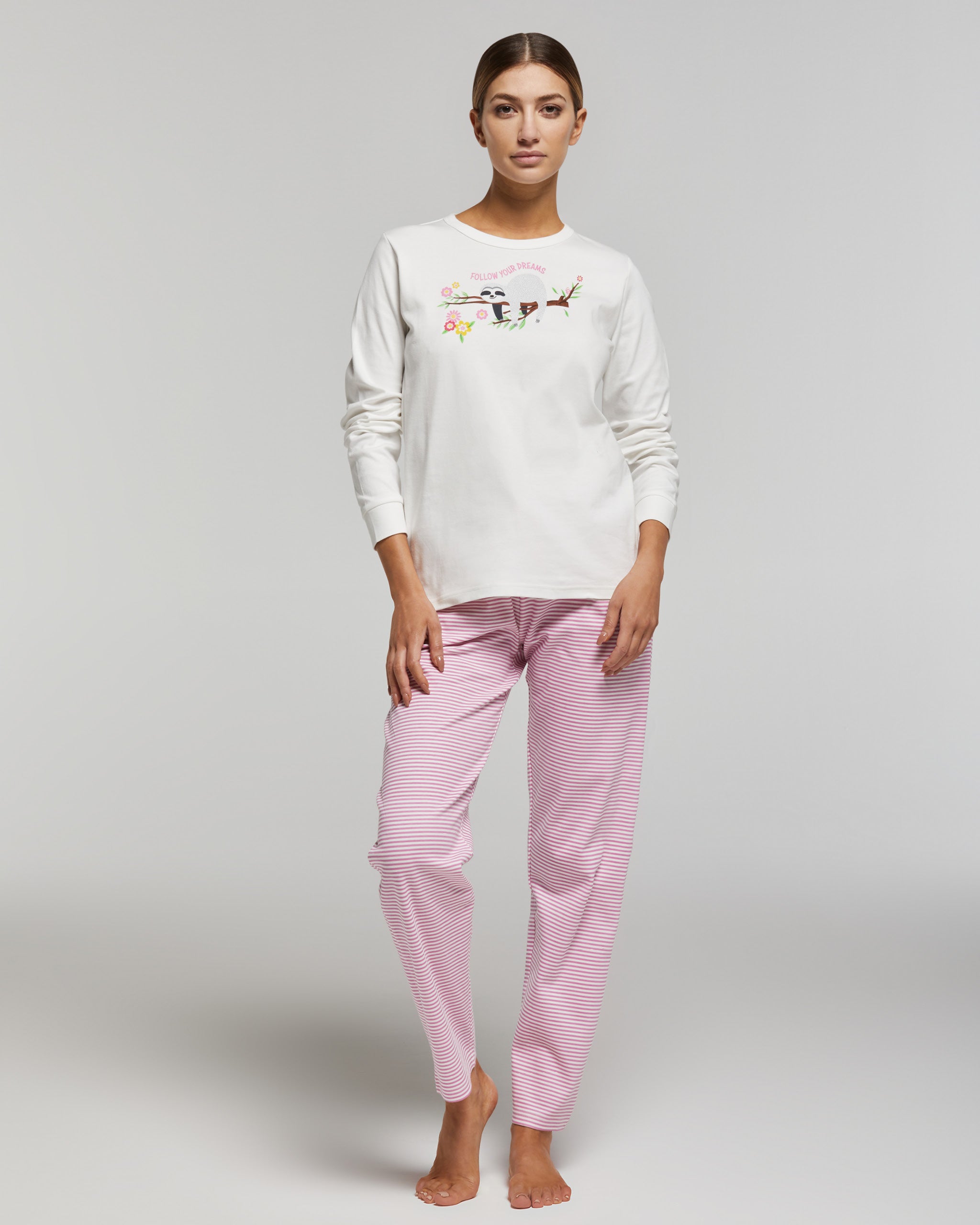 Ilaria long cotton interlock pajamas