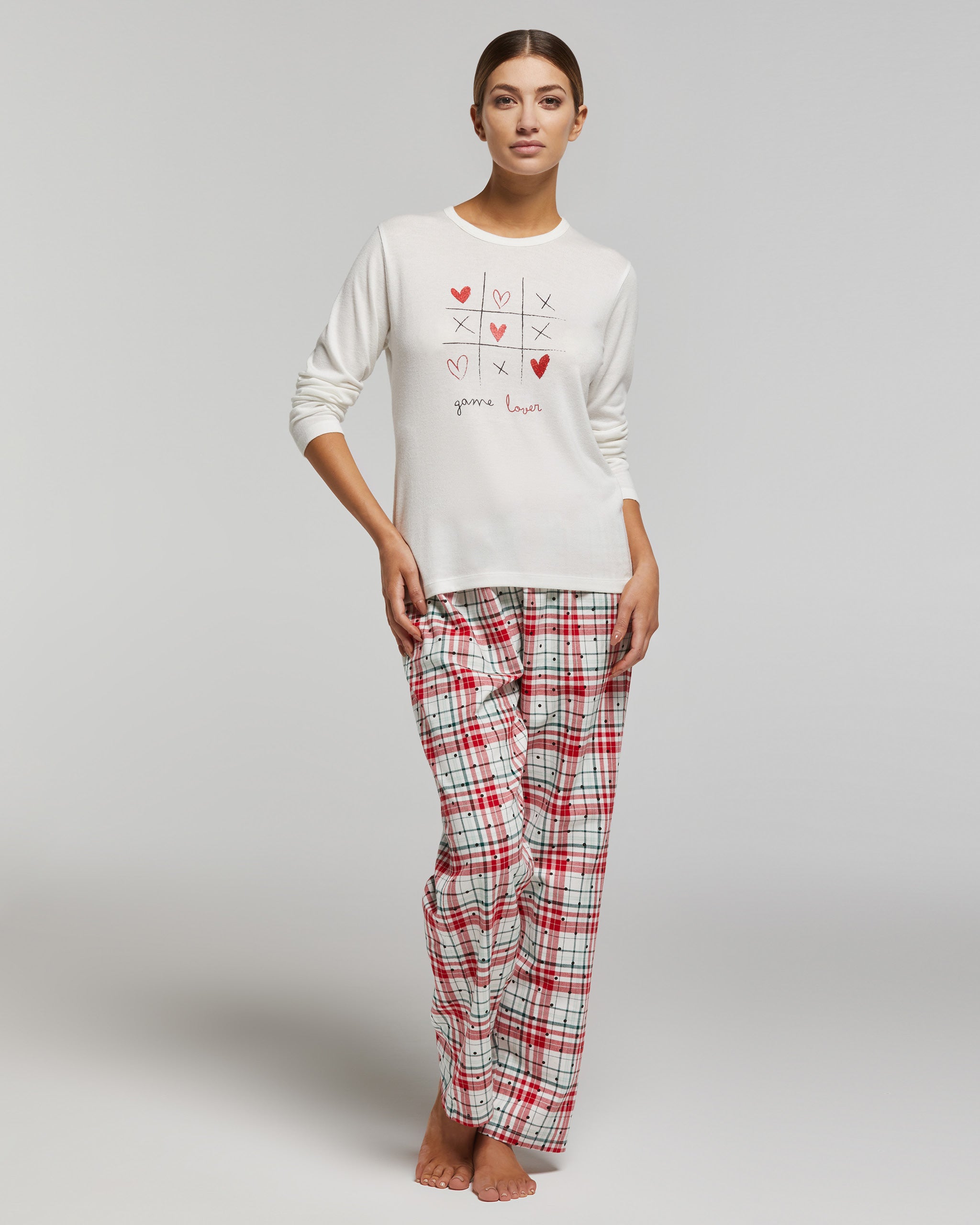 Pyjama long Ada en viscose et flanelle