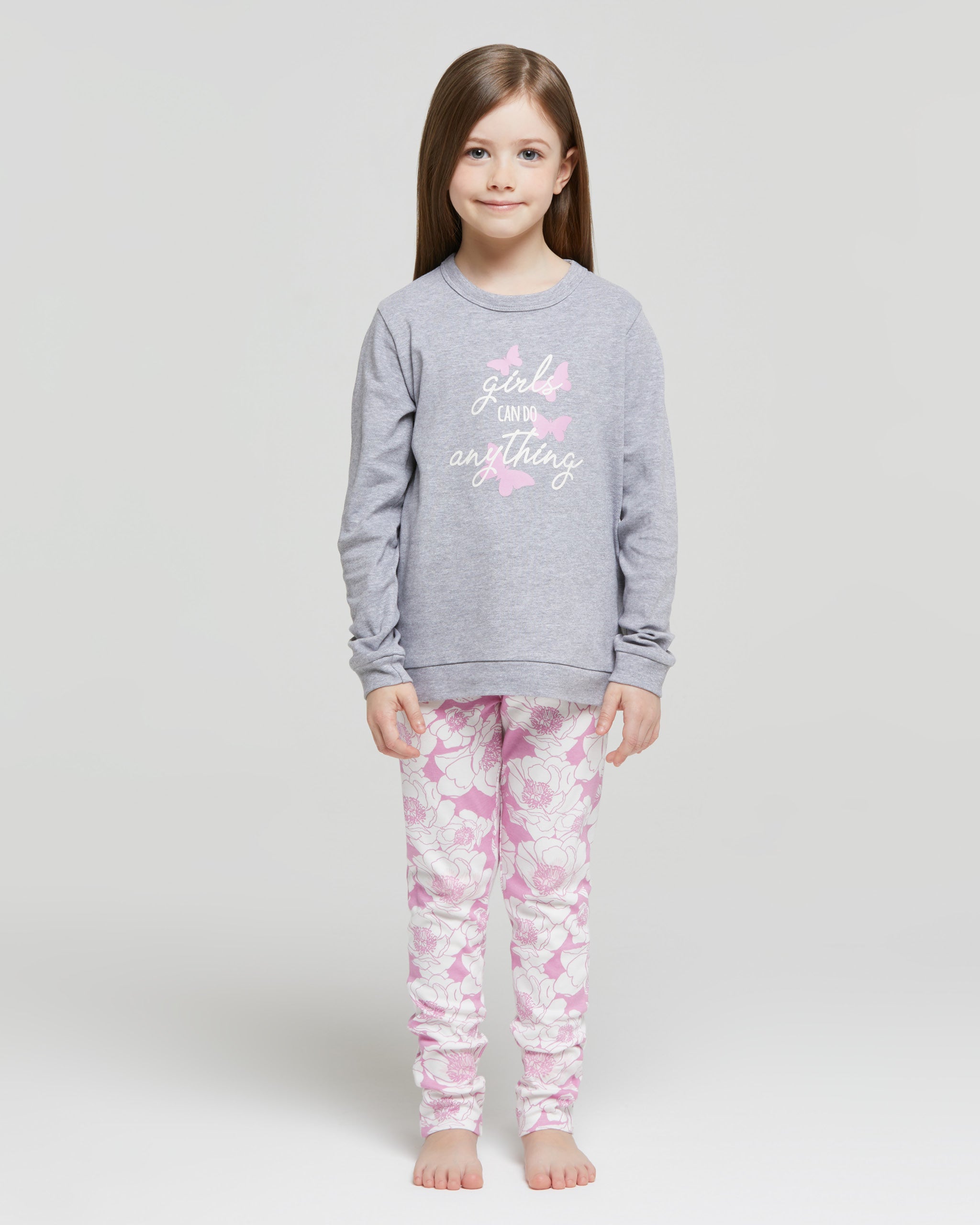 Pyjama long en coton interlock Bella