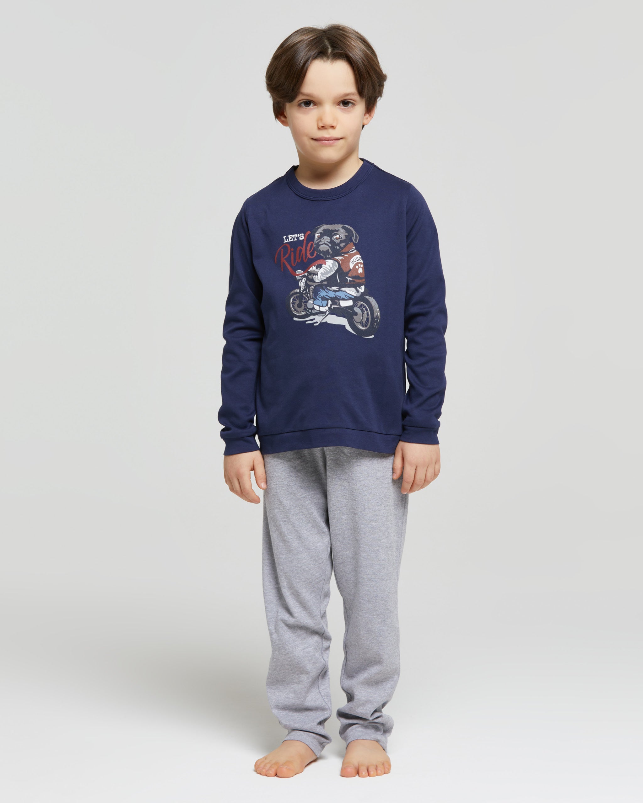 Giacomo long cotton interlock pajamas