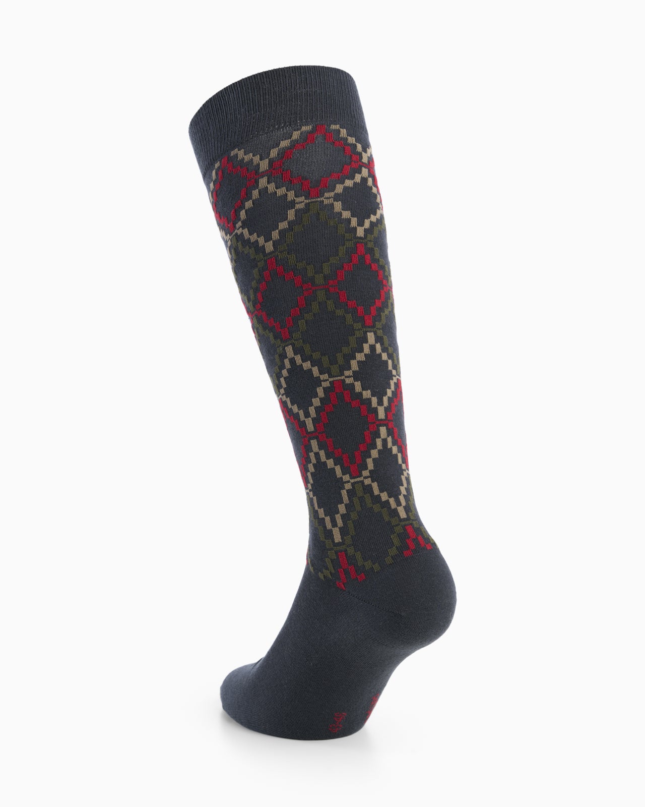 Romeo long cotton sock with geometric pattern