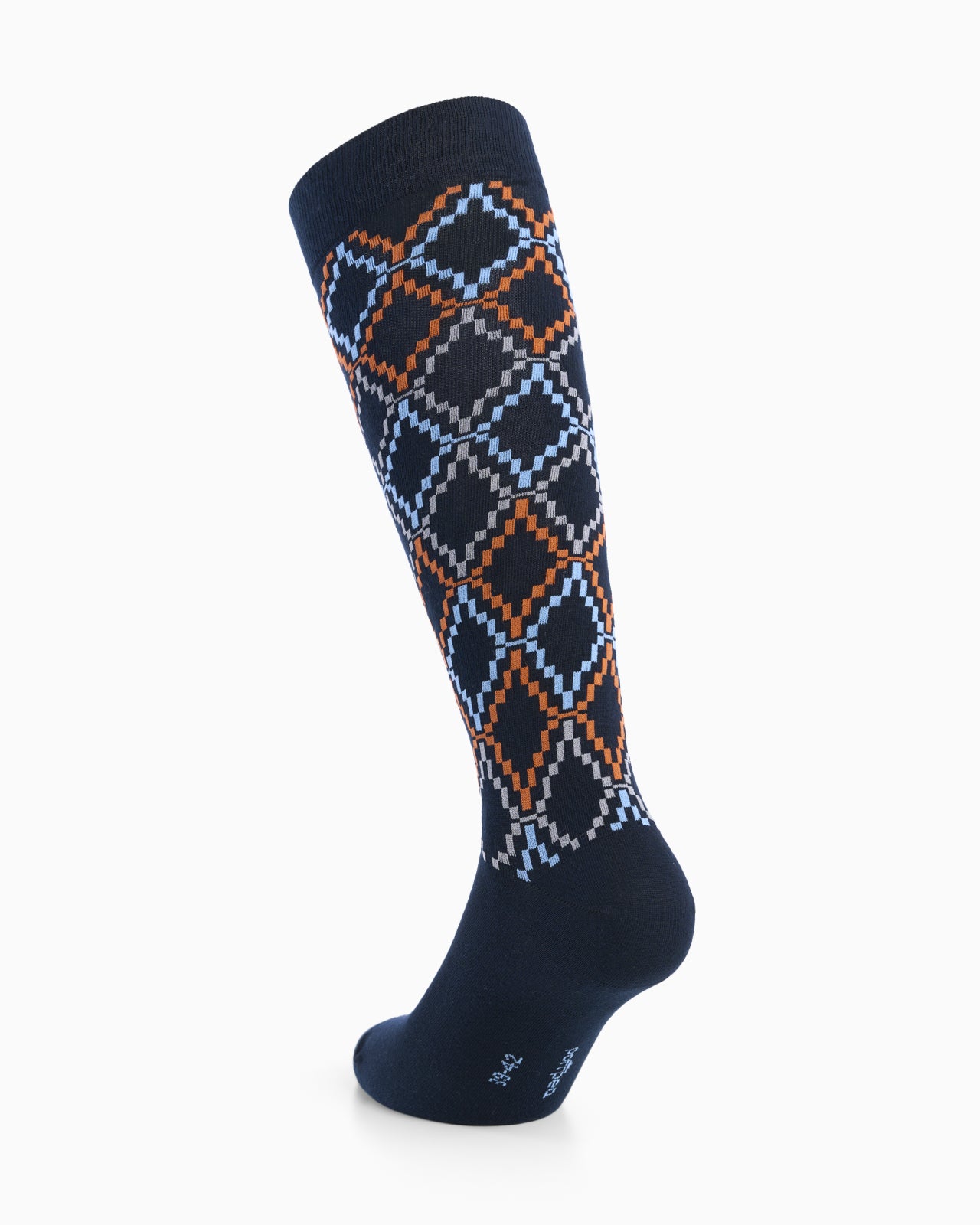 Romeo long cotton sock with geometric pattern