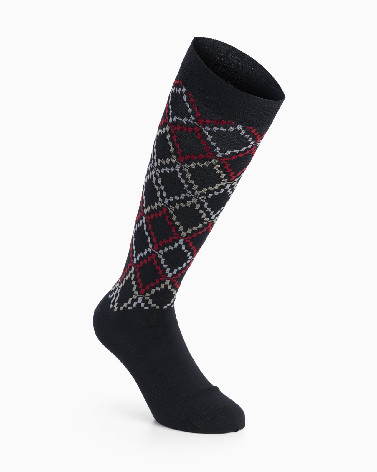 Romeo long cotton sock with geometric pattern