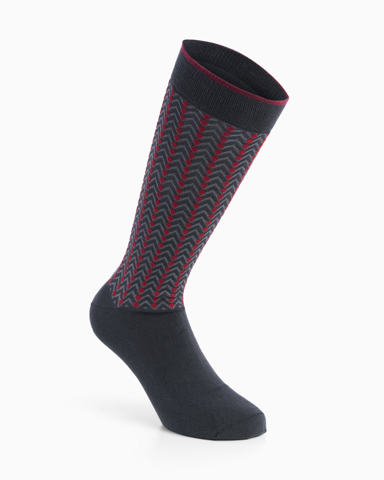 Santiago long cotton sock with geometric pattern