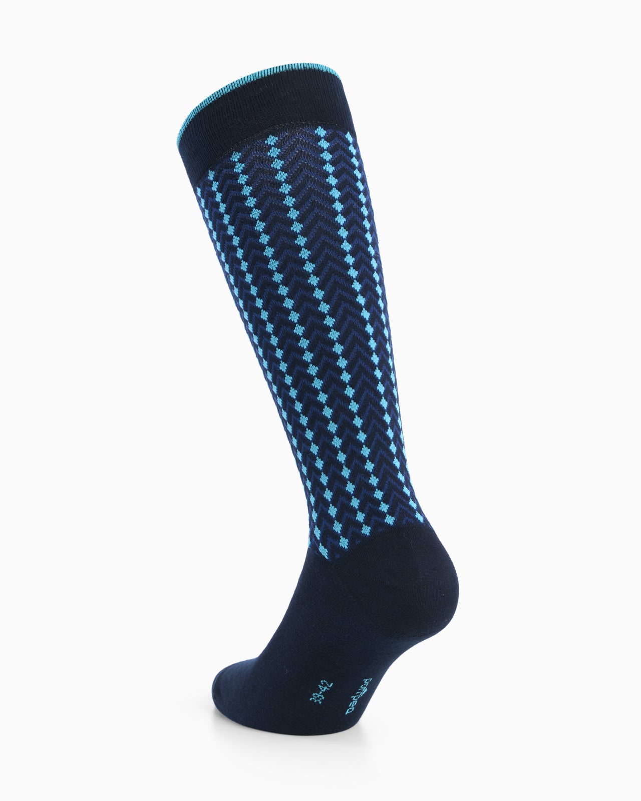 Santiago long cotton sock with geometric pattern