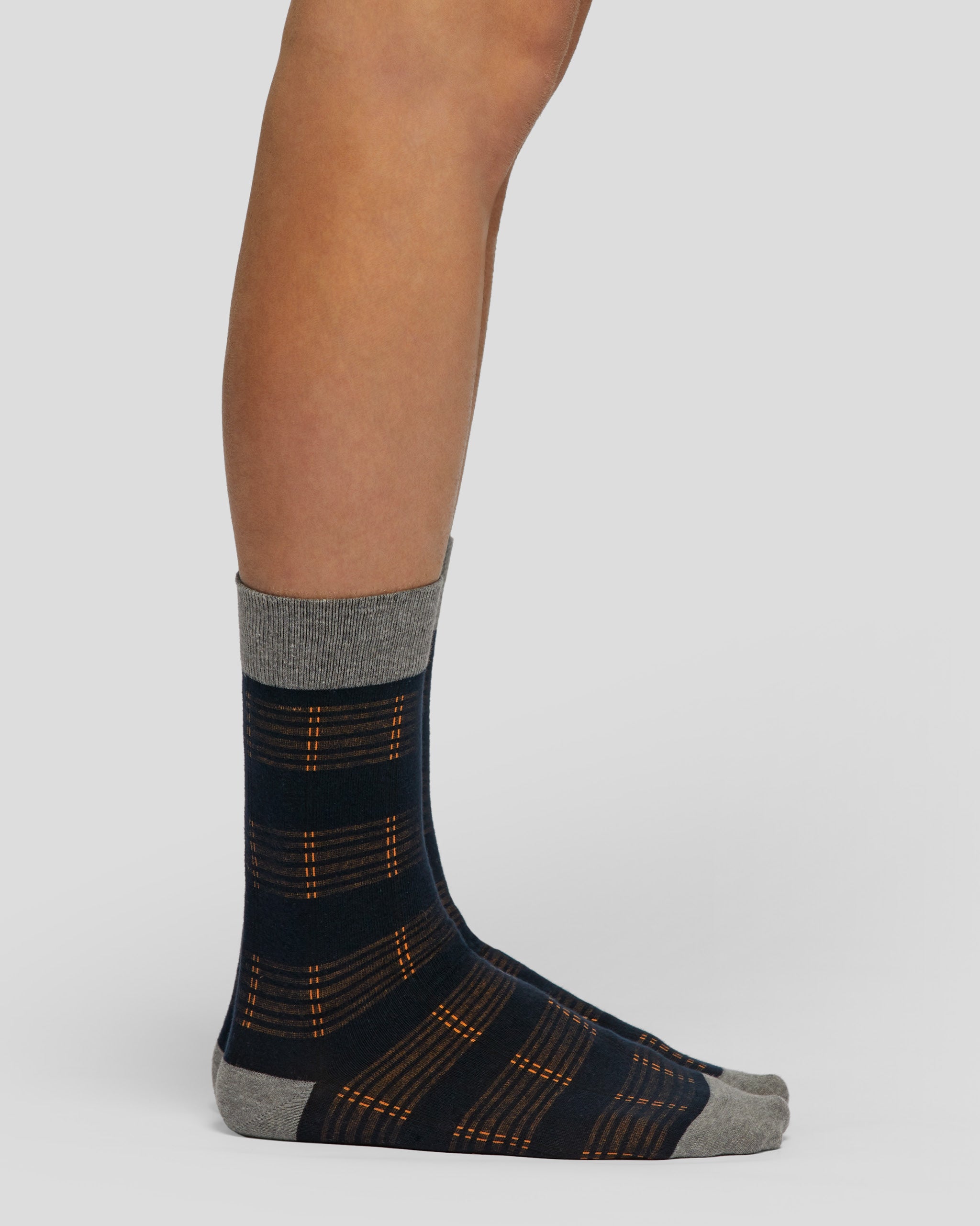 Chaussettes courtes en coton Roccaraso à motif macro rayures horizontales