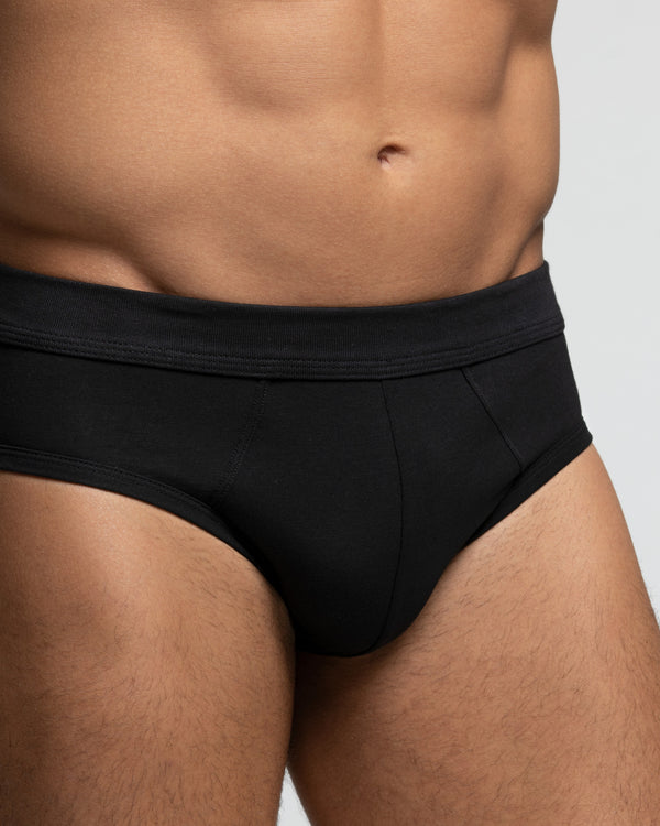 Organic cotton boxer brief - men underwear - basic black