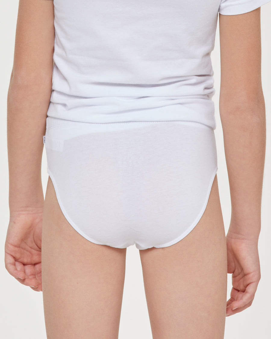 Boys' organic cotton briefs, white, Kids' Underwear