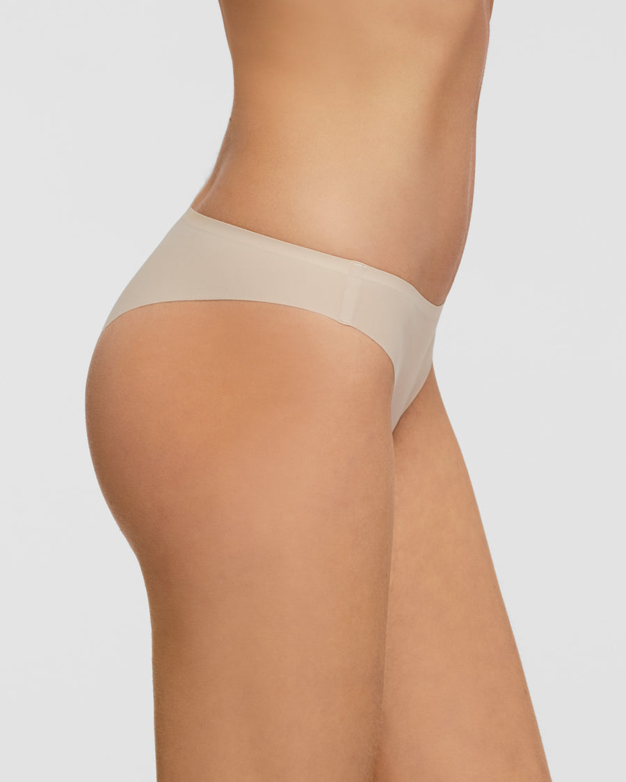 Brazilian underwear in super stretch organic cotton - Beige