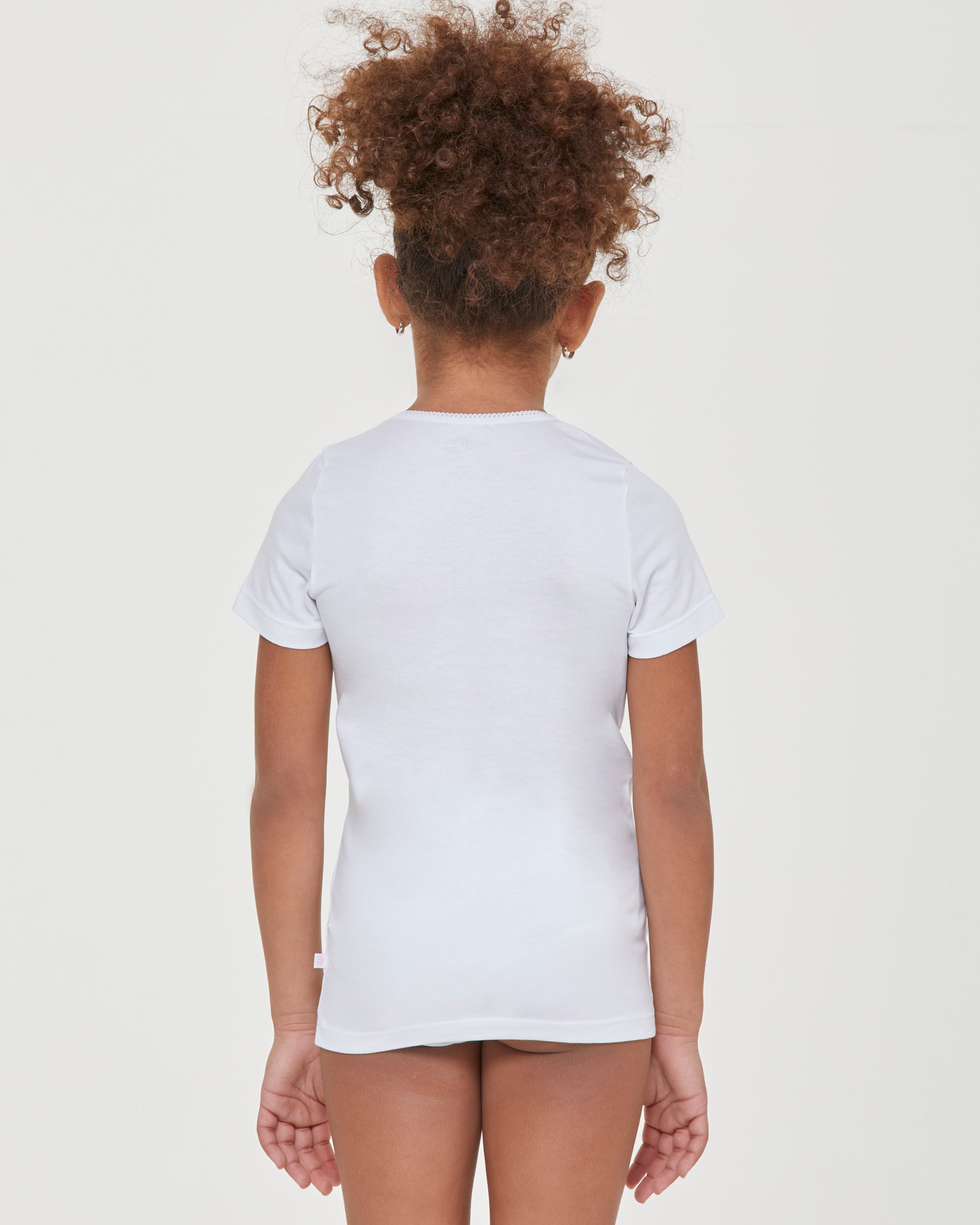 T-shirt col rond en coton bio pour fille