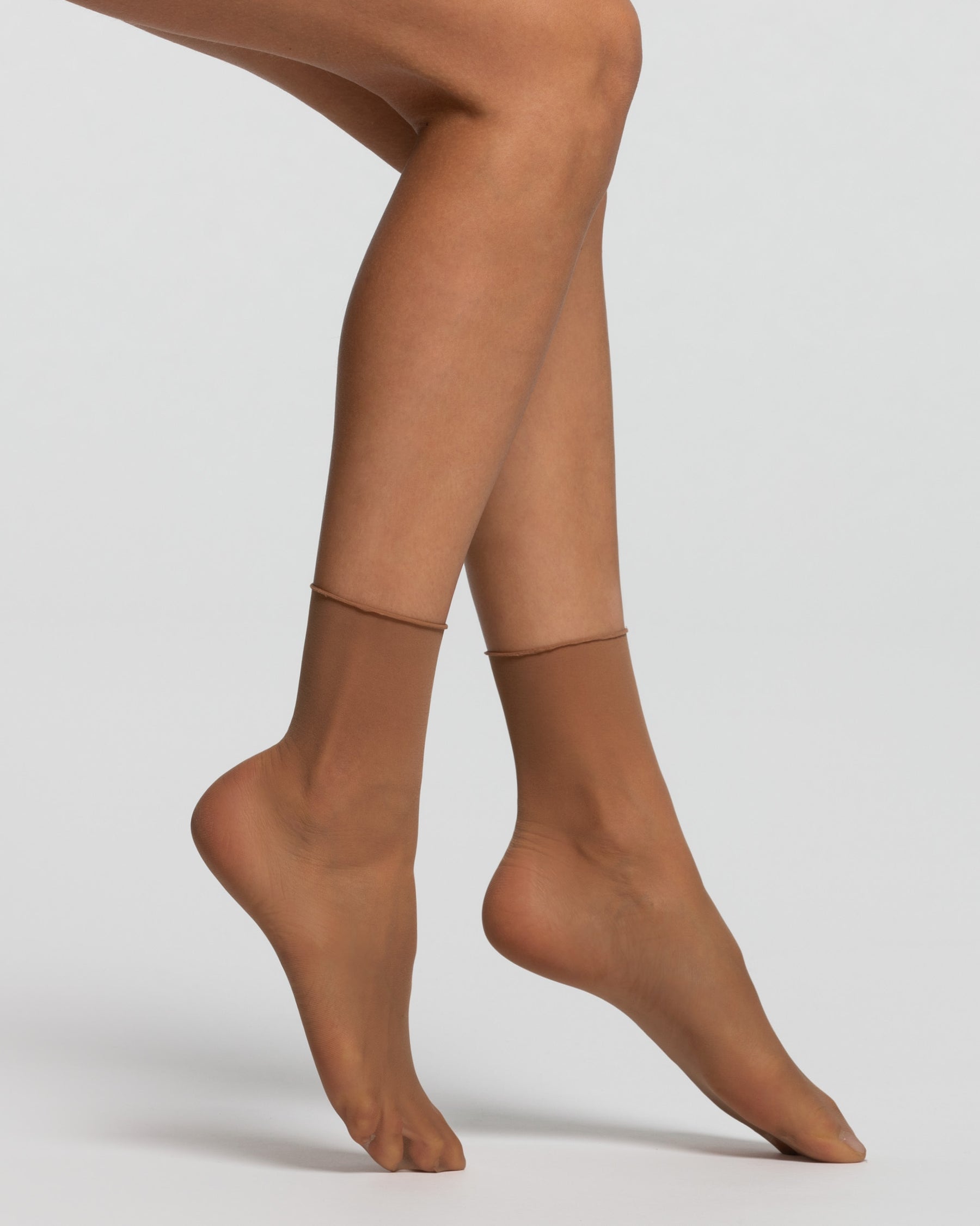 Women Nylon Socks - Ankle High Pop Socks Cotton Sole Nylon Pop