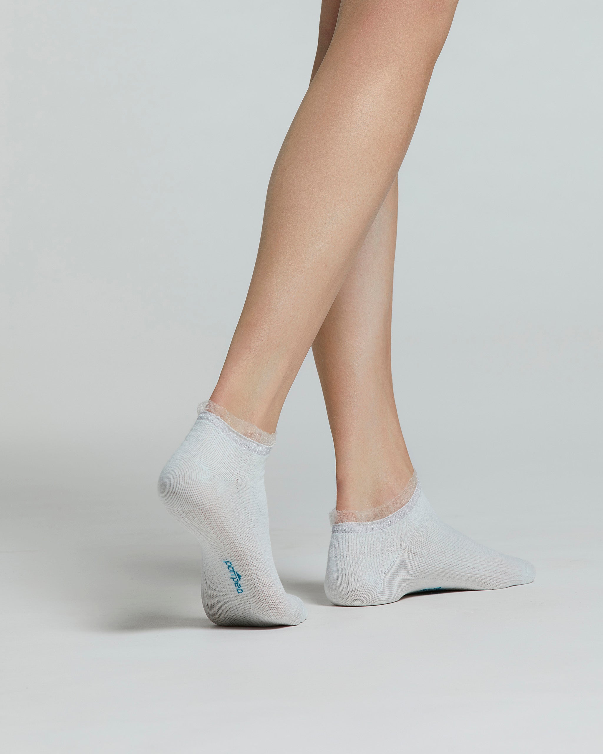 CALLA COTTON TRAINER LINERS WITH RUCHED TULLE TRIM 